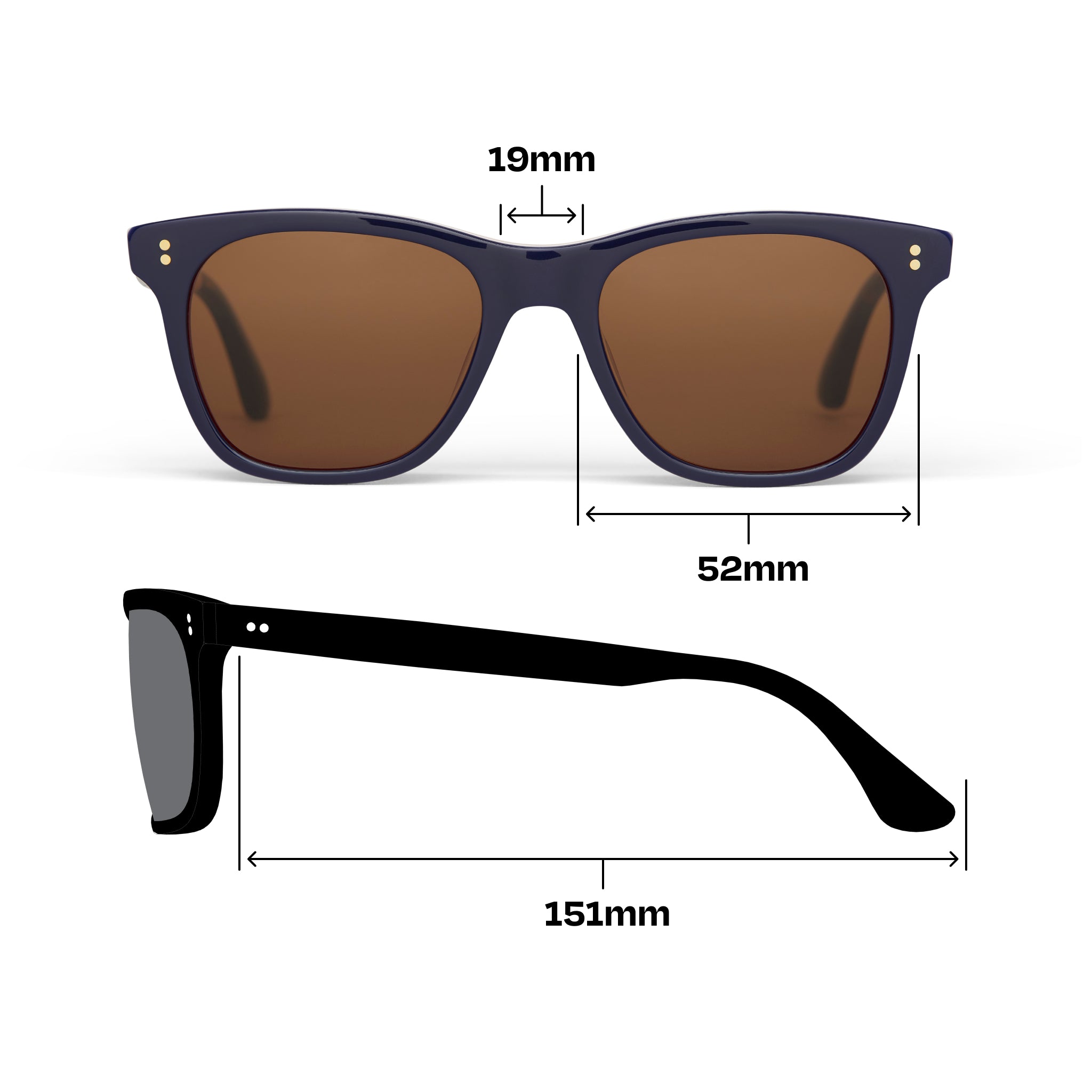 Fitzpatrick Navy Handcrafted Sunglasses - Image 2