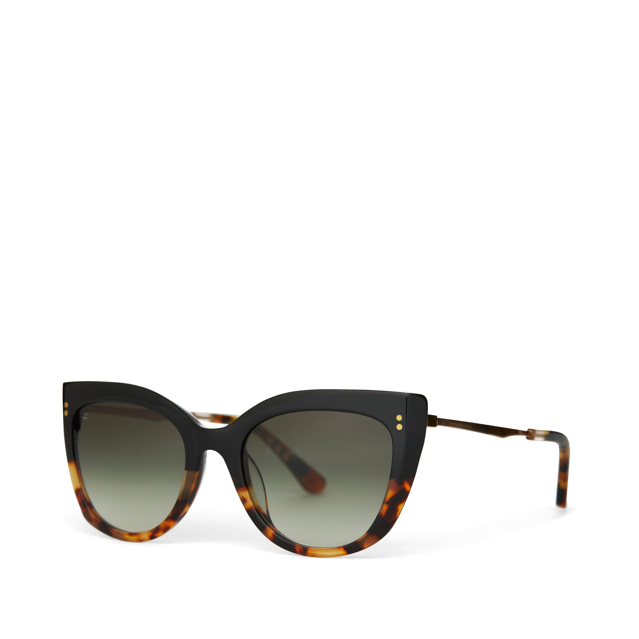 Sophia Black Tortoise Fade Handcrafted Sunglasses - Image 2