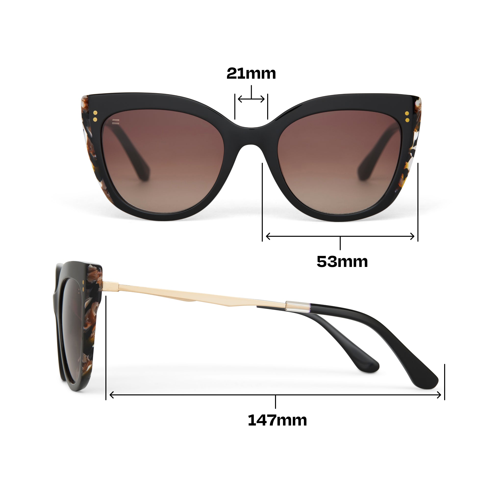 Sophia Honey Multi Handcrafted Sunglasses - Image 3