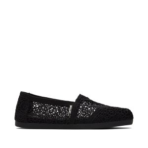Alpargata Black Moroccan Crochet