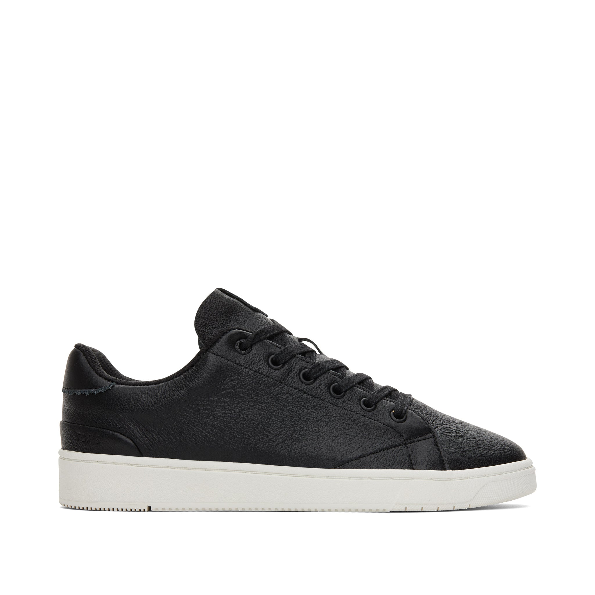 TRVL LITE Black Leather Lace-Up Sneaker