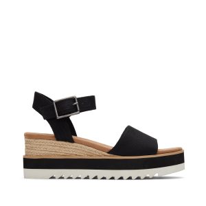 Diana Black Wedge Sandal