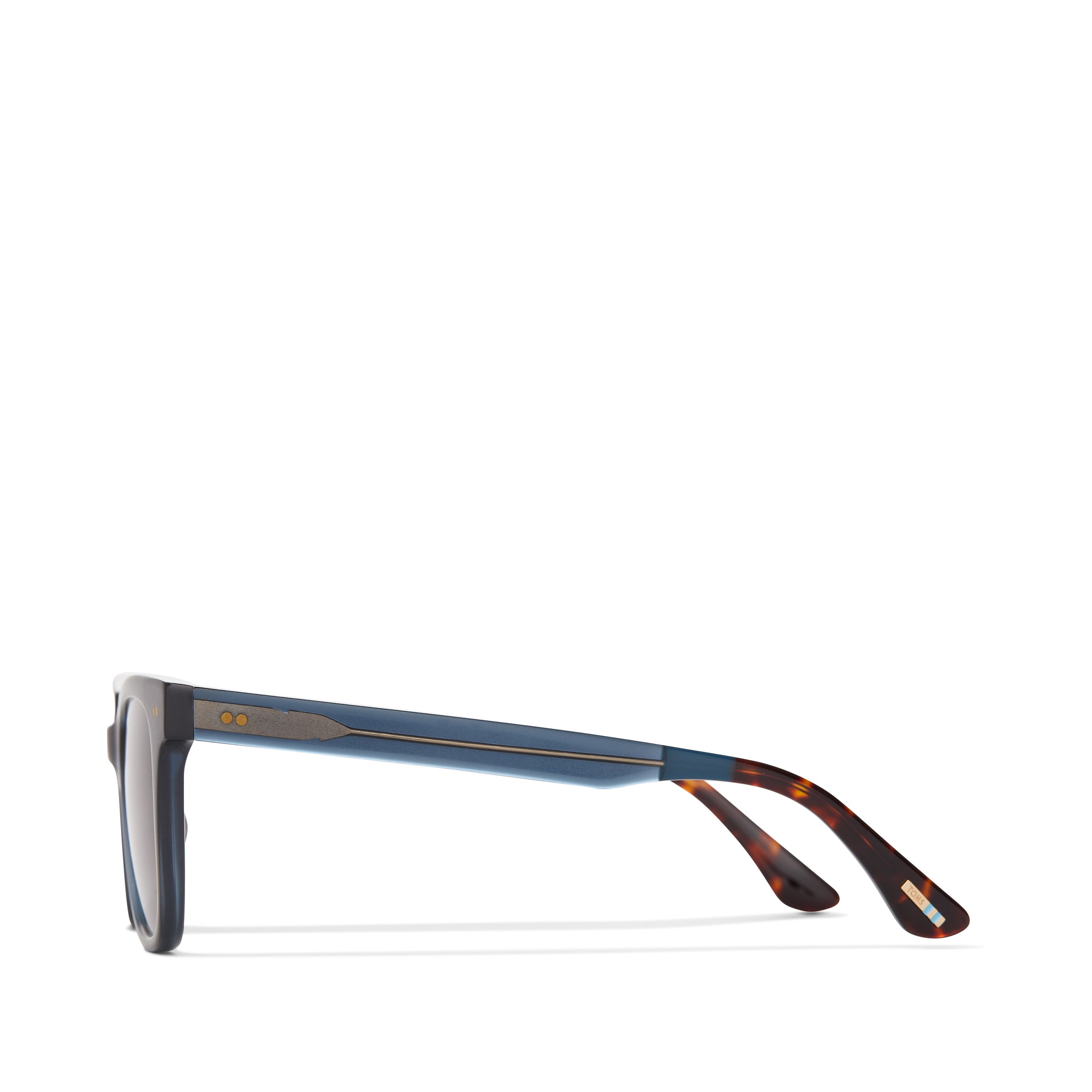 Memphis 301 Black Teal Handcrafted Sunglasses - Image 4