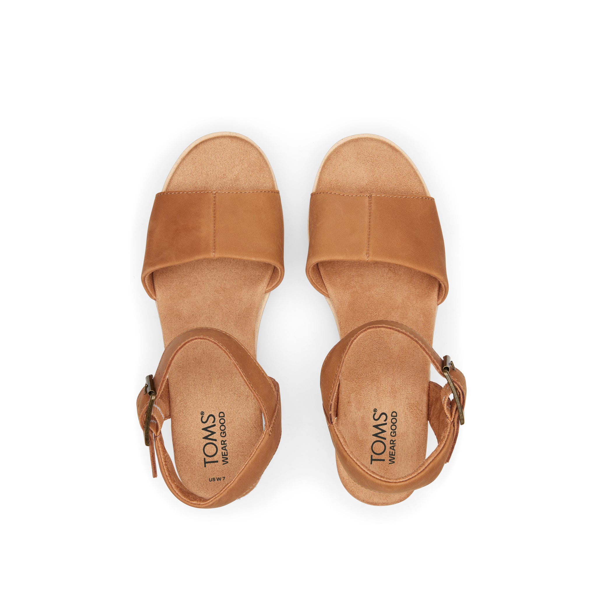 Diana Tan Leather Wedge Sandal - Image 8