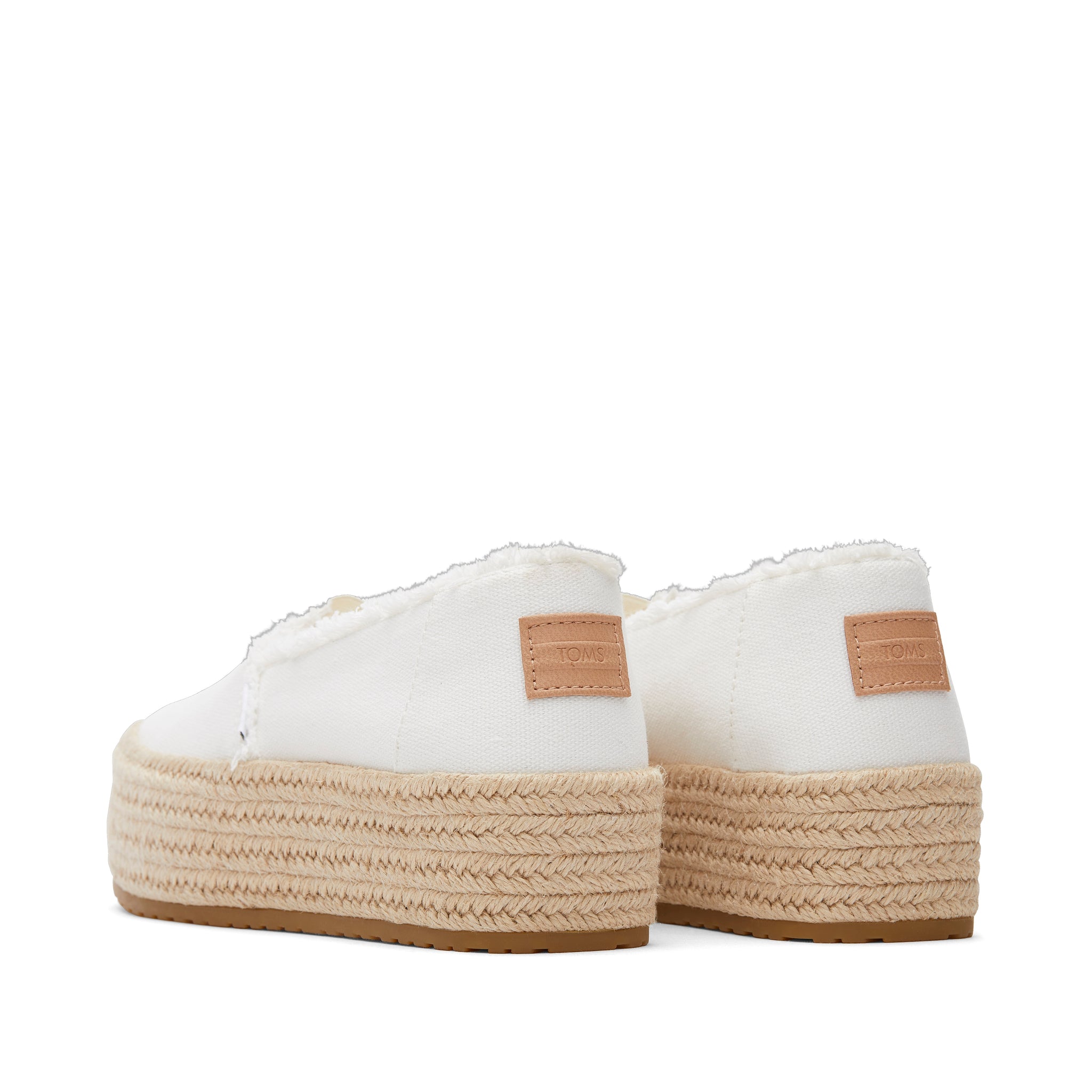 Valencia White Canvas Platform Espadrille - Image 4