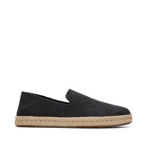 Santiago Loafer Black Recycled Cotton Canvas