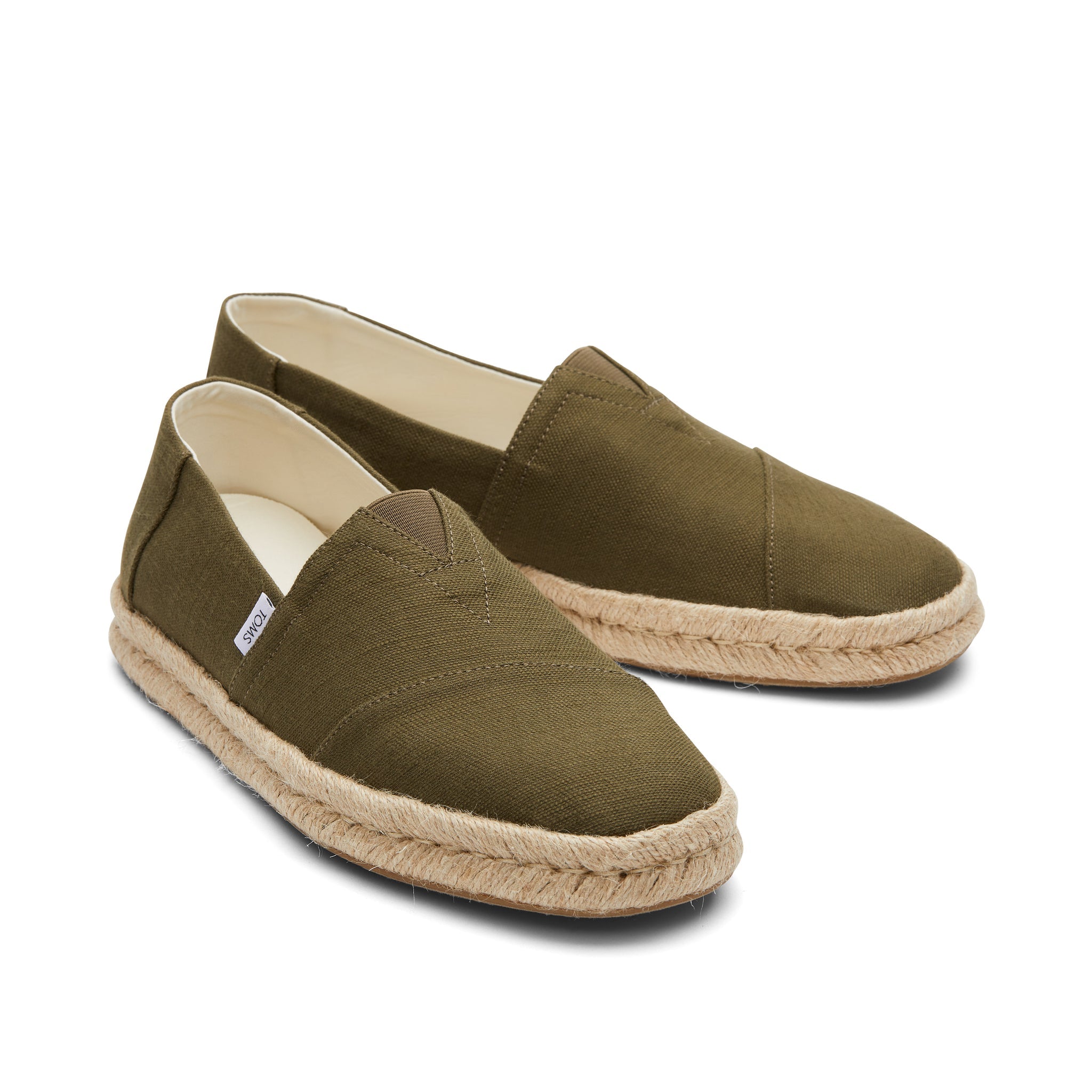 Alpargata Rope 2.0 Espadrille Olive Recycled Cotton Slubby Woven - Image 2