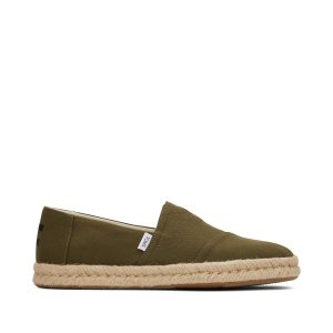Alpargata Rope 2.0 Espadrille Olive Recycled Cotton Slubby Woven