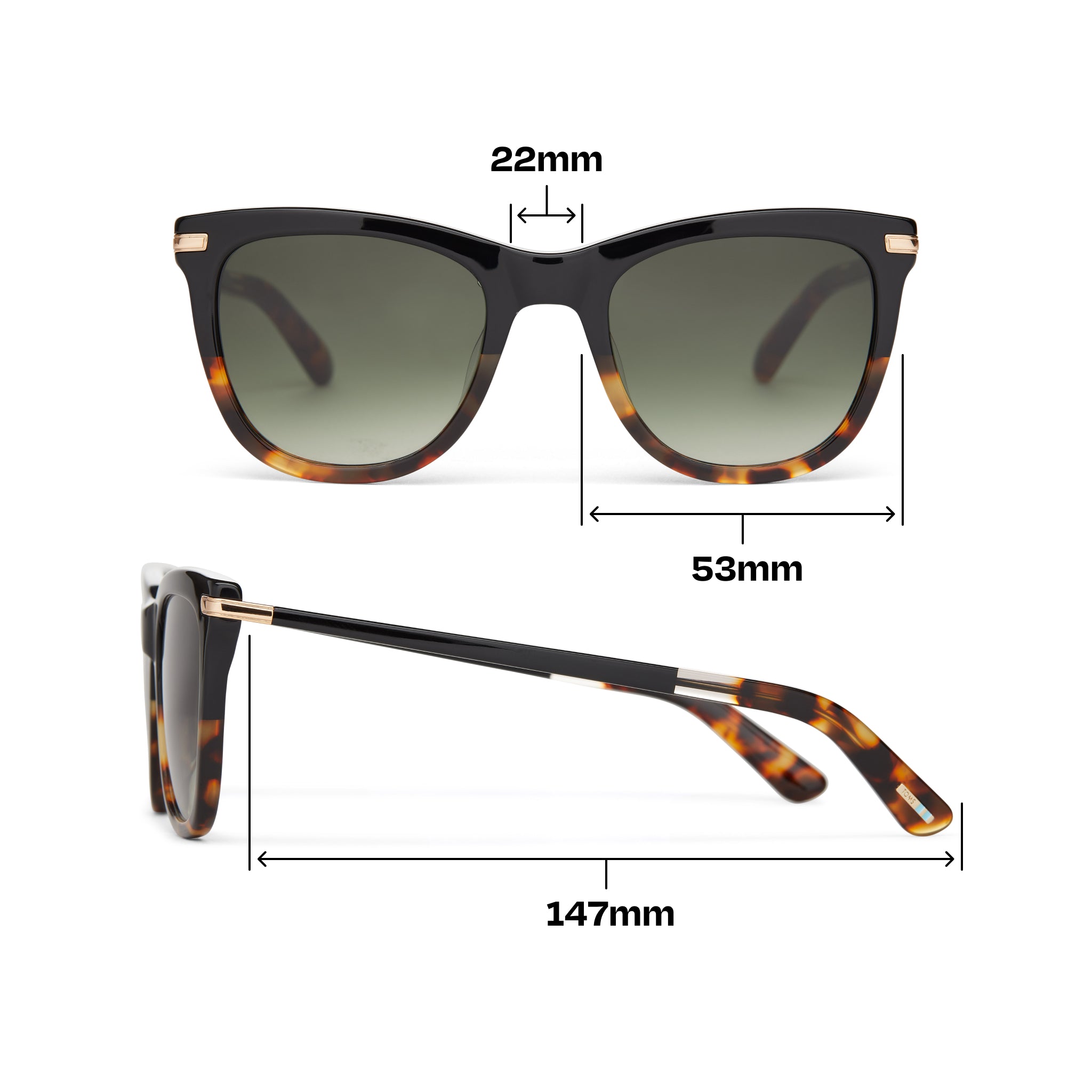 Victoria Black Tortoise Handcrafted Sunglasses - Image 5