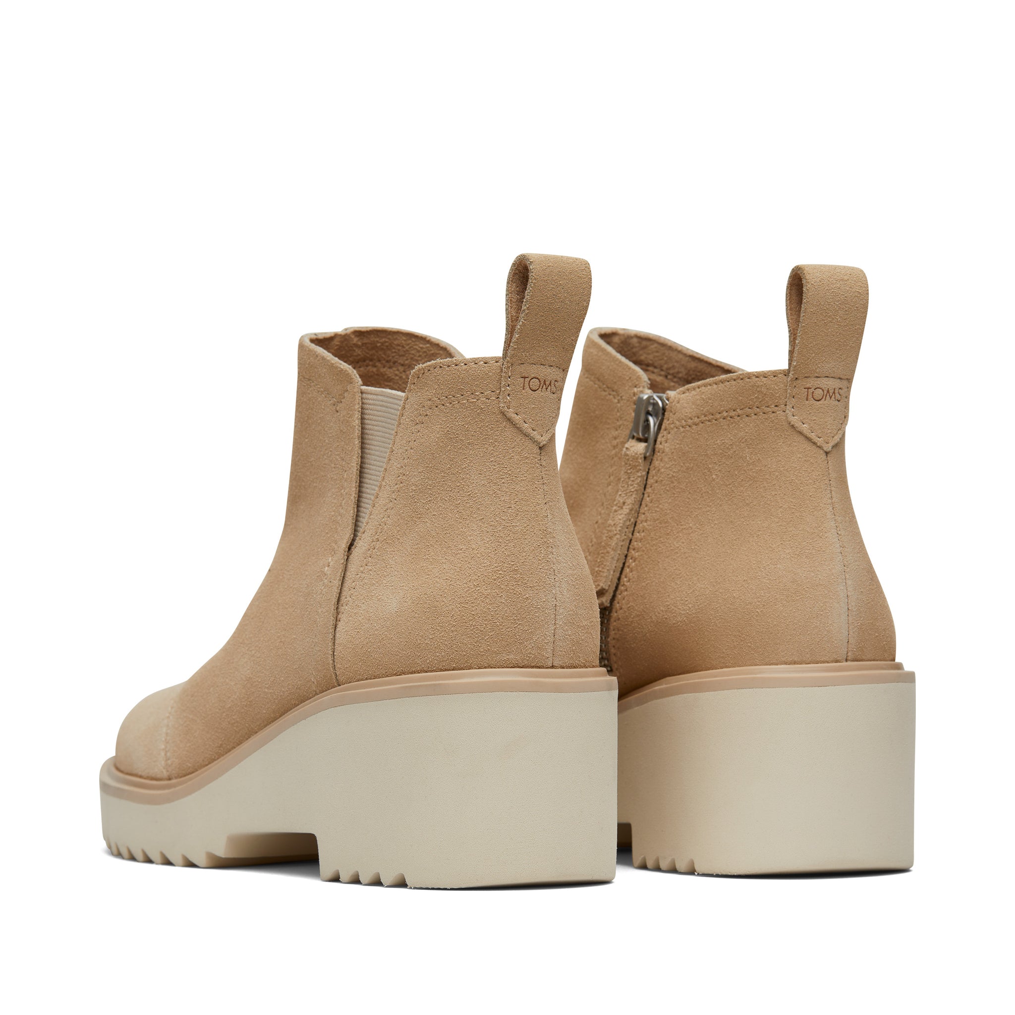 Maude Oatmeal Suede Wedge Boot - Image 5