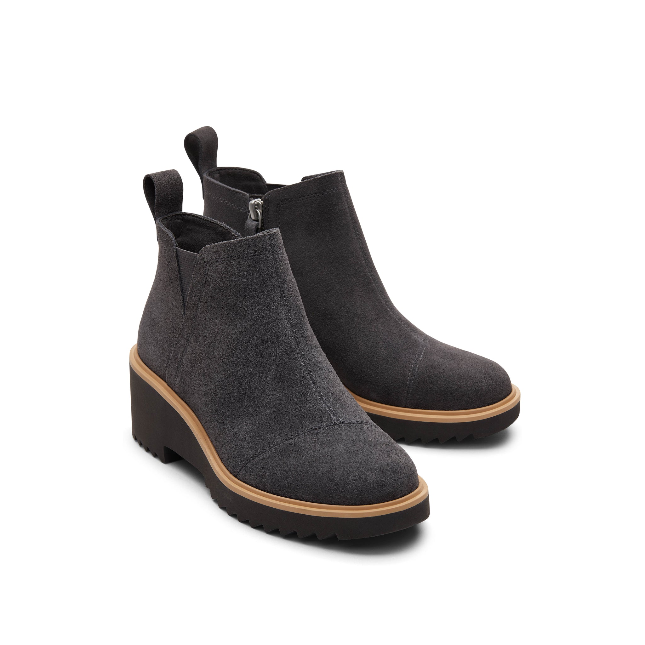Maude Forged Iron Suede Wedge Boot - Image 3