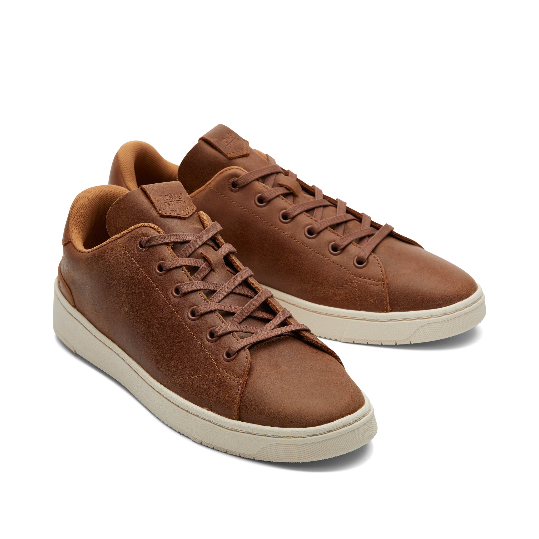 TRVL LITE Tan Leather Lace-Up Sneaker - Image 4