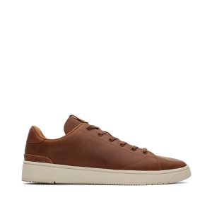 TRVL LITE Tan Leather Lace-Up Sneaker