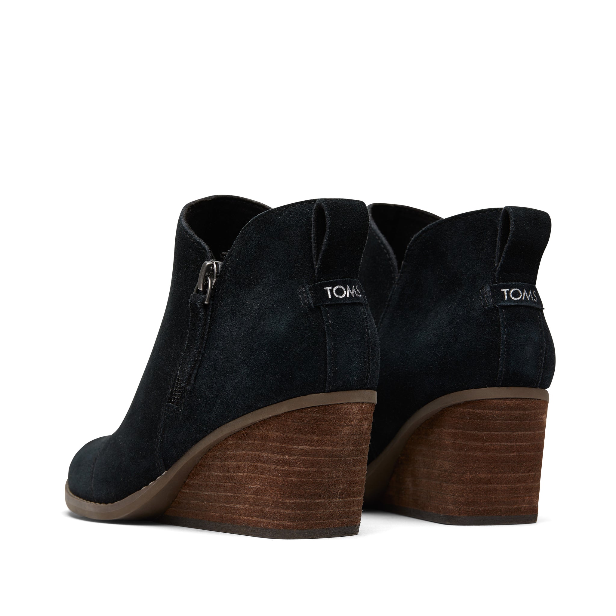 Goldie Black Suede Wedge Boot - Image 5