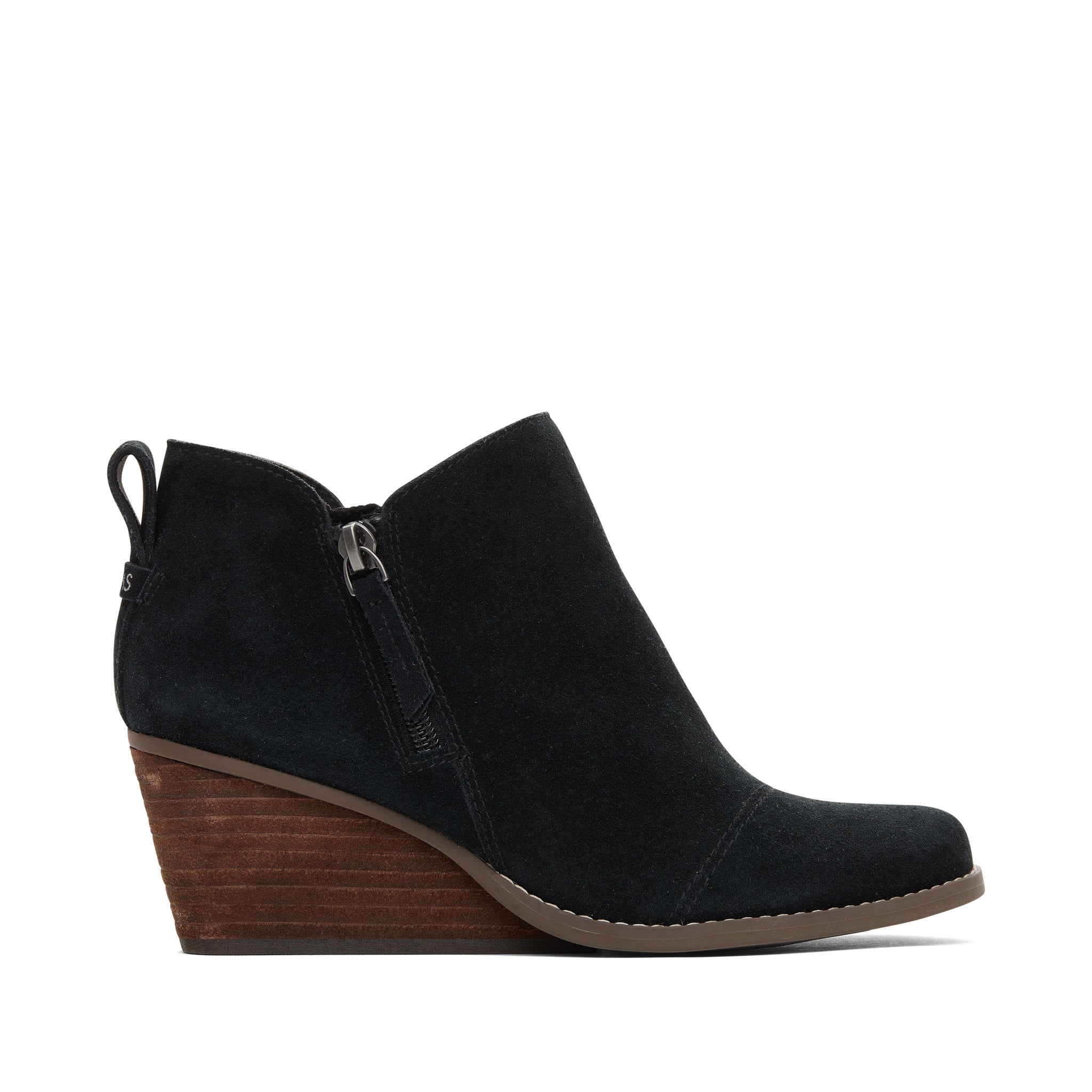 Goldie Black Suede Wedge Boot