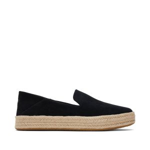 Carolina Black Suede Espadrille
