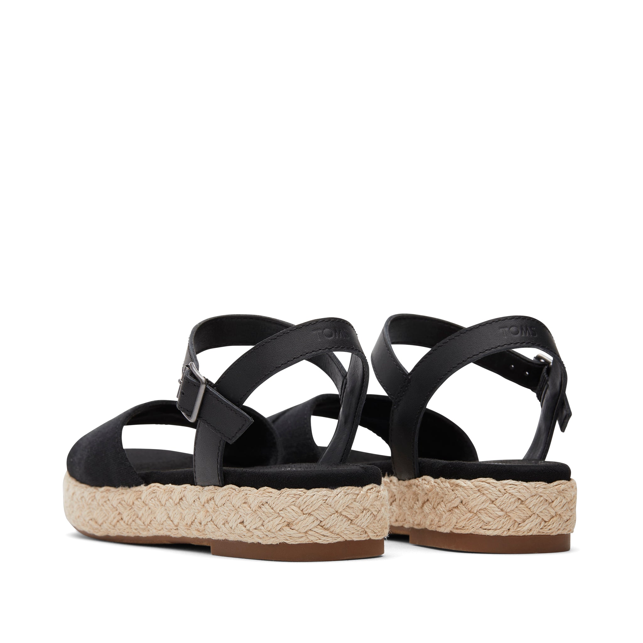 Abby Black Flatform Espadrille Sandal - Image 4