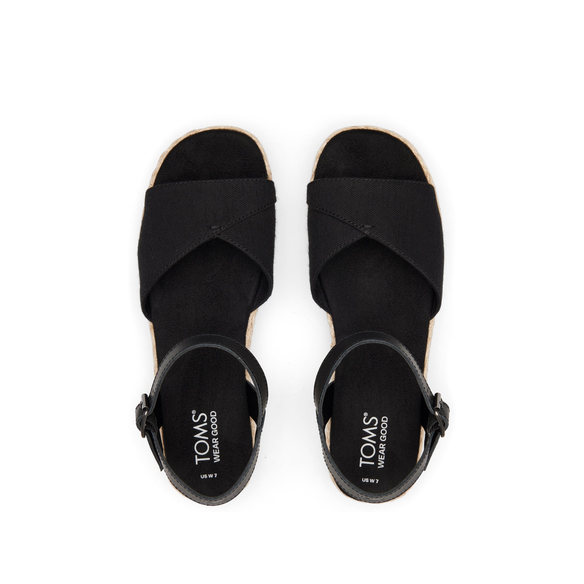 Abby Black Flatform Espadrille Sandal - Image 6