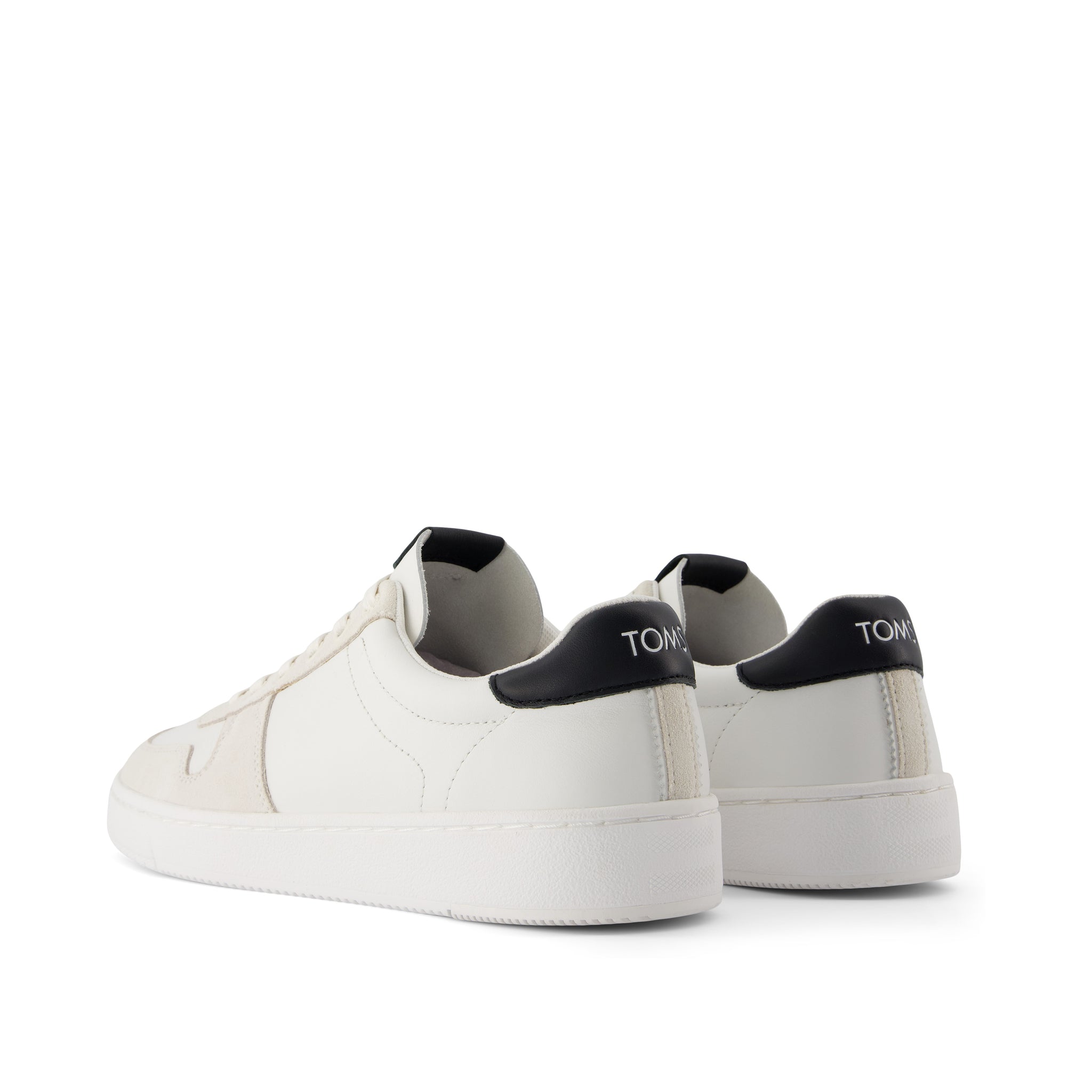 TRVL LITE Court White and Black Leather Sneaker - Image 5