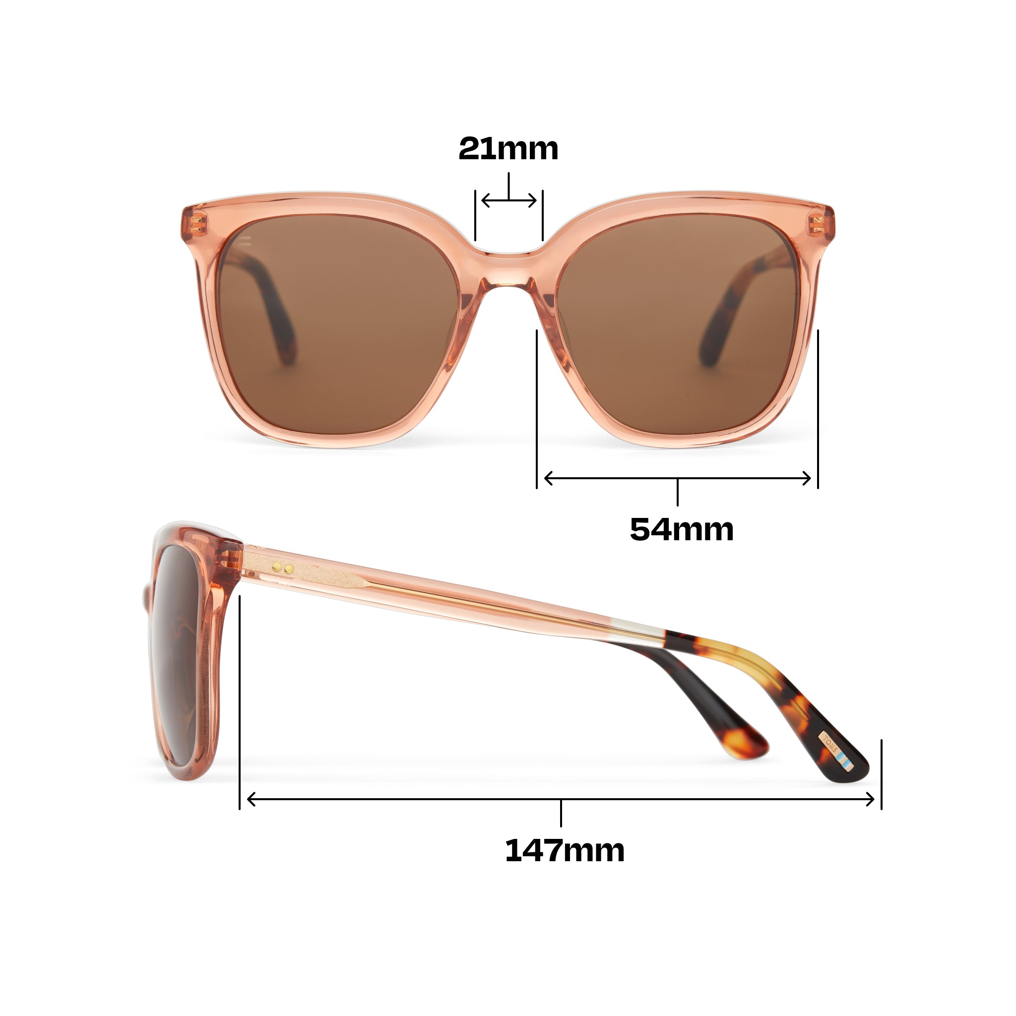 Charmaine Apricot Handcrafted Sunglasses - Image 4