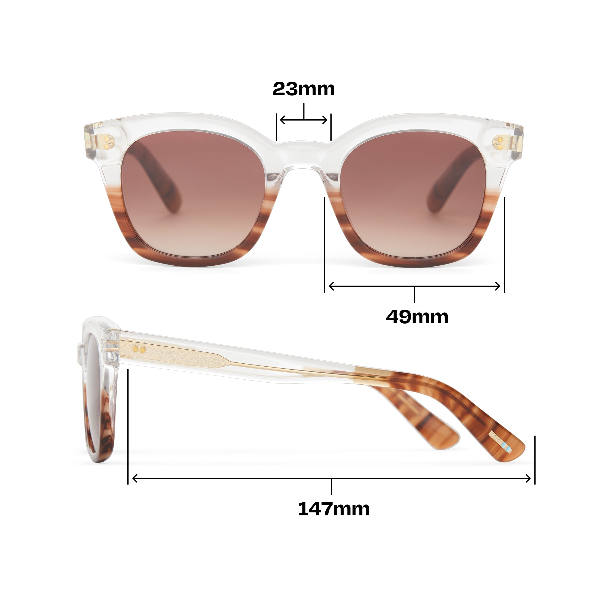 Rome Mocha Fade Handcrafted Sunglasses - Image 4