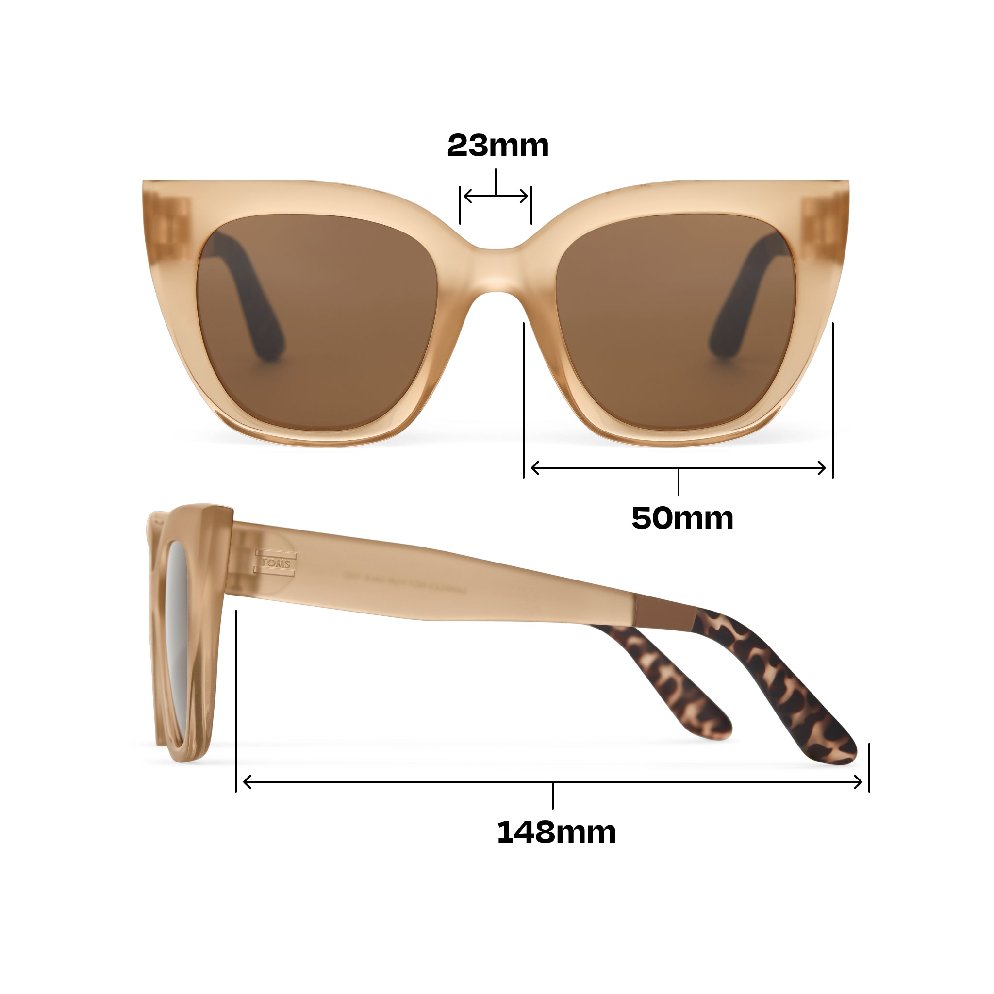 Sydney Oatmilk Crystal Fade Traveler Sunglasses - Image 5