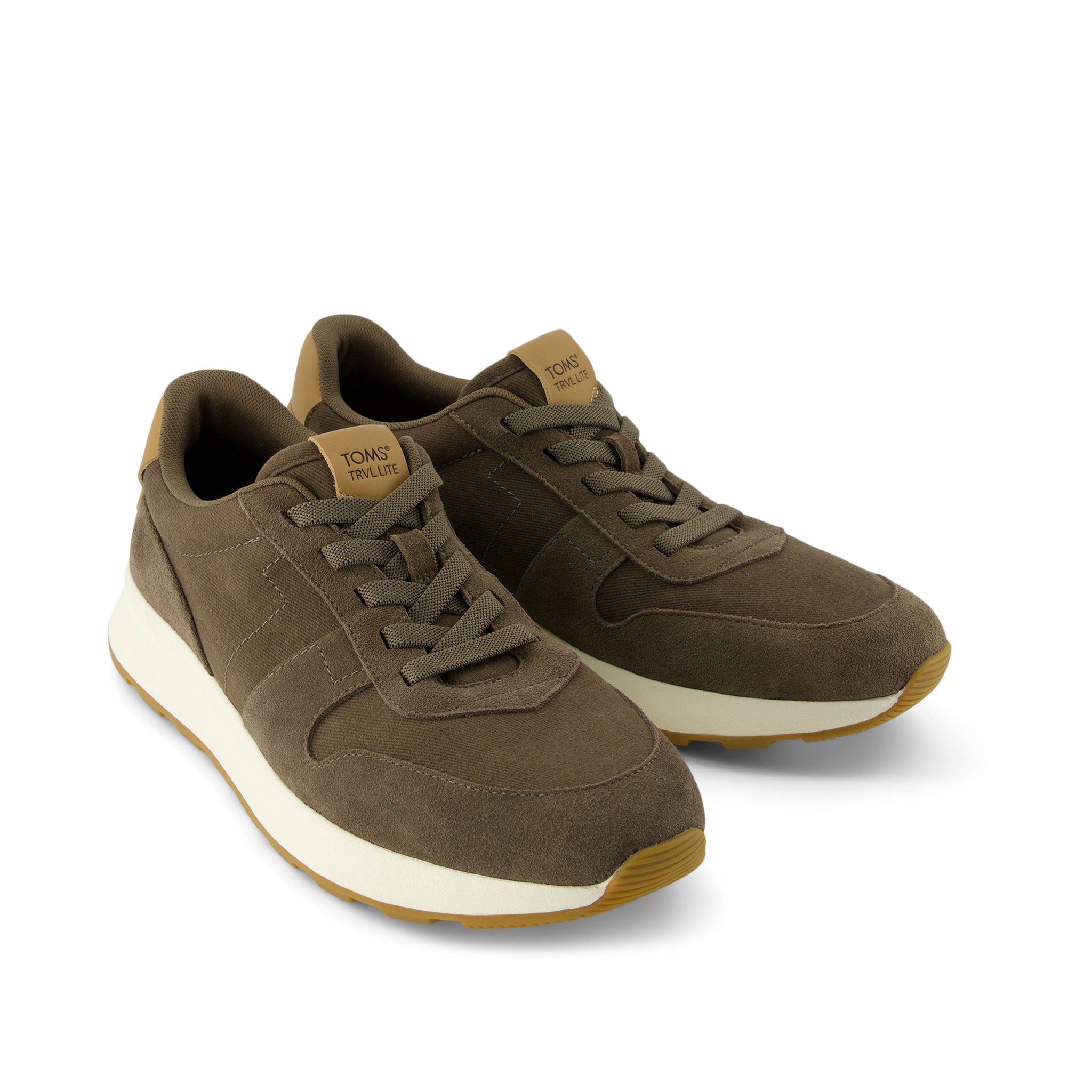 TRVL Lite Retro Runner Olive Water Repellent Sneaker - Image 2