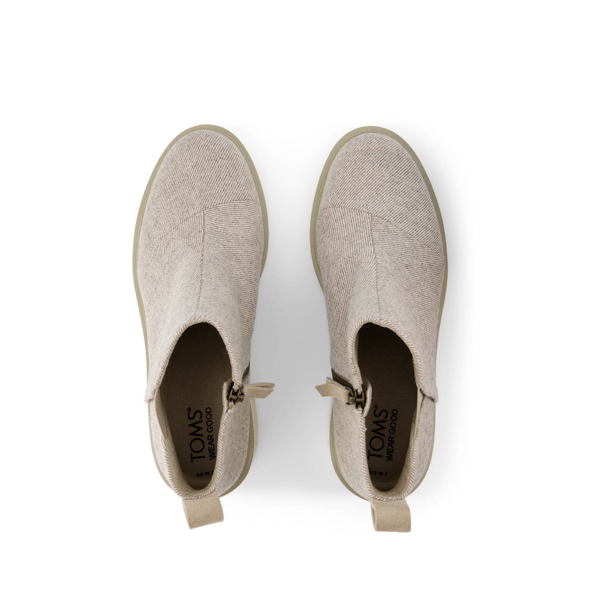Maude Natural Shimmer Twill Wedge Boot - Image 7