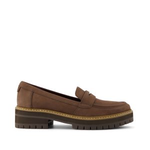 Cara Dark Brown Leather Loafer