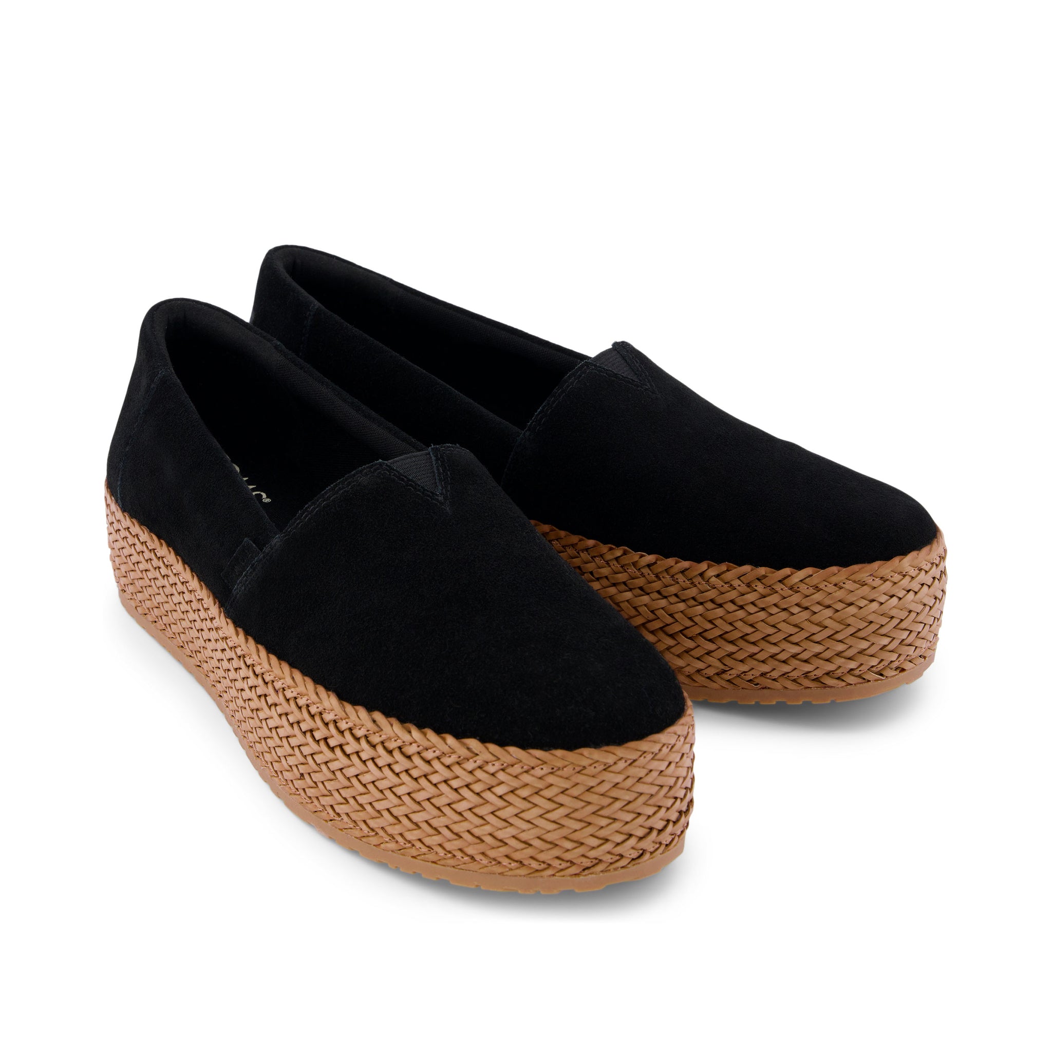 Valencia Black Suede Espadrille Platform Espadrille - Image 3