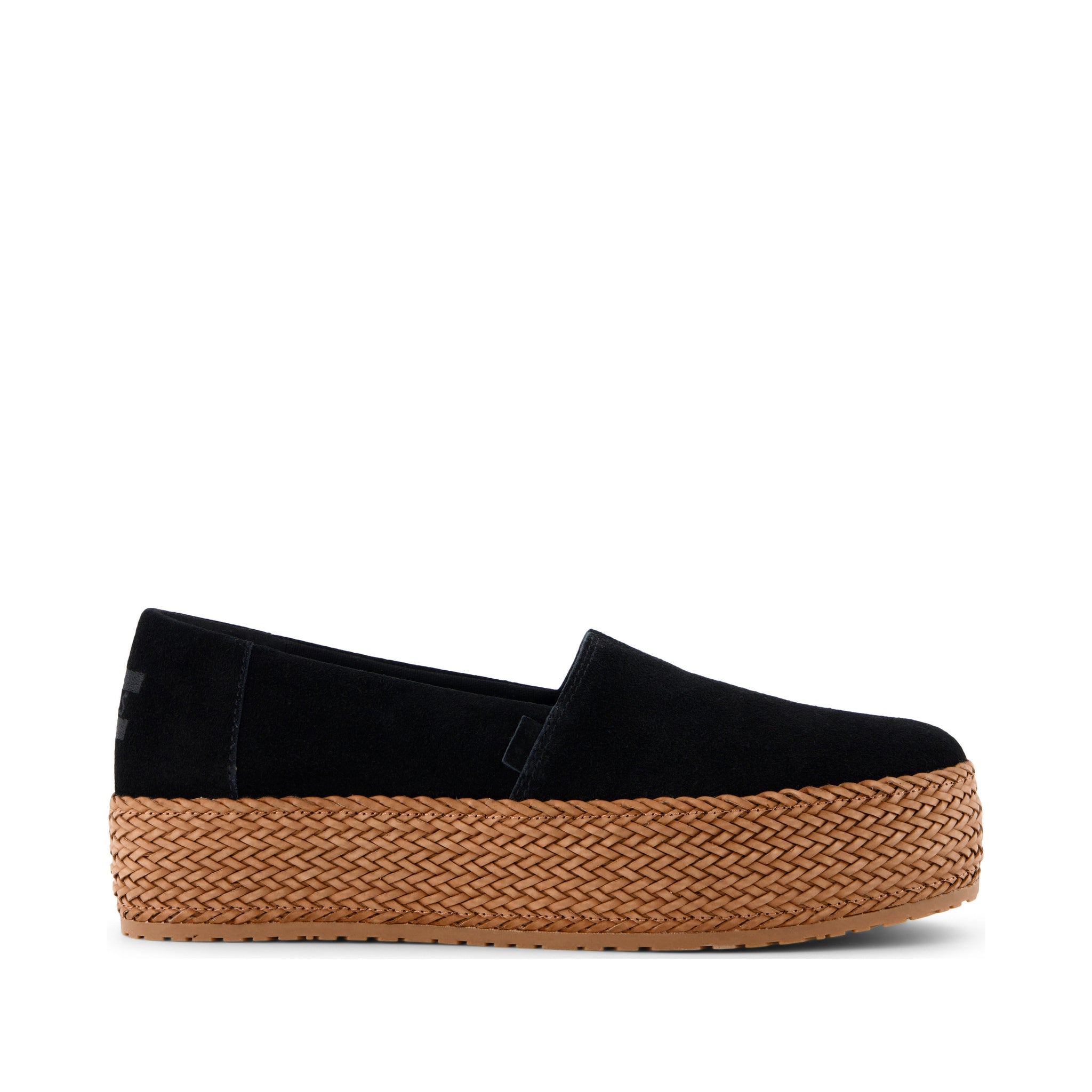 Valencia Black Suede Espadrille Platform Espadrille