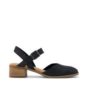 Jaclyn Black Leather Heel