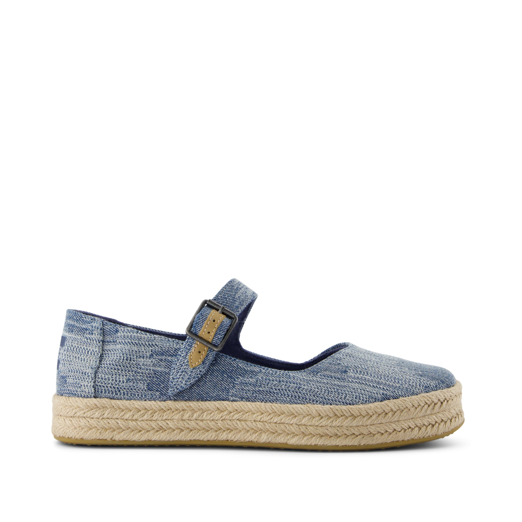 Carolina Mary Jane Espadrille Dark Sky Textured Denim
