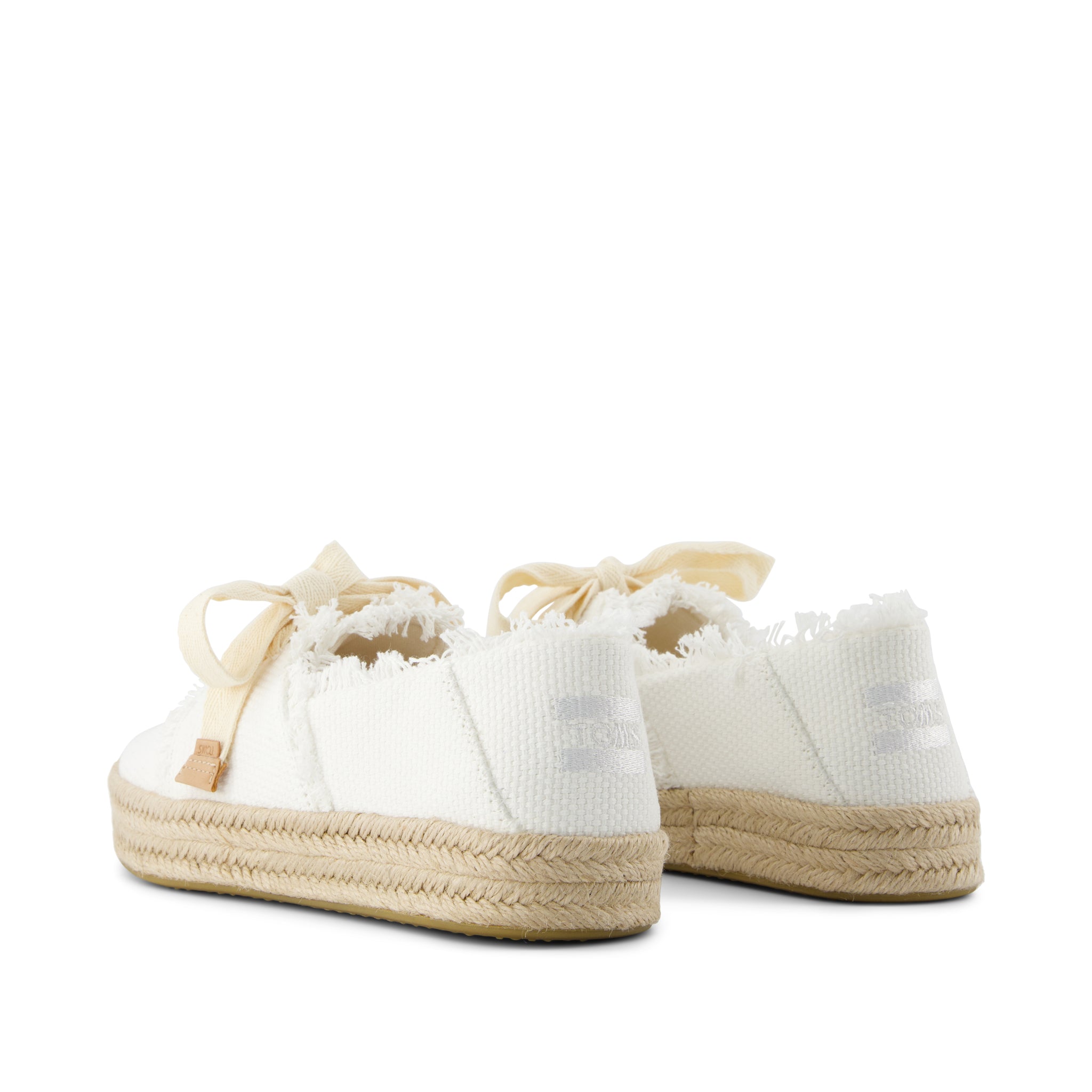 Carolina Lace-Up Espadrille White Beachside Woven - Image 4