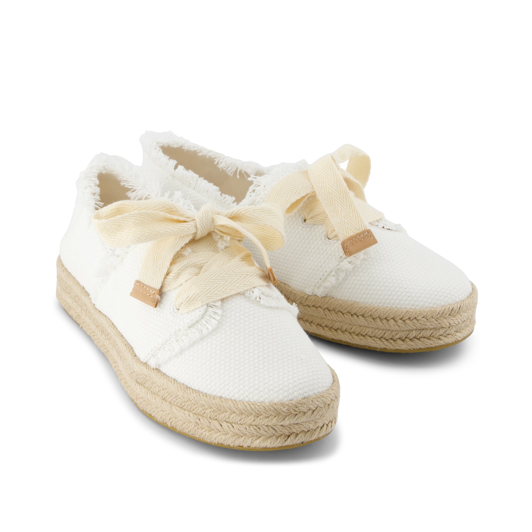 Carolina Lace-Up Espadrille White Beachside Woven - Image 3