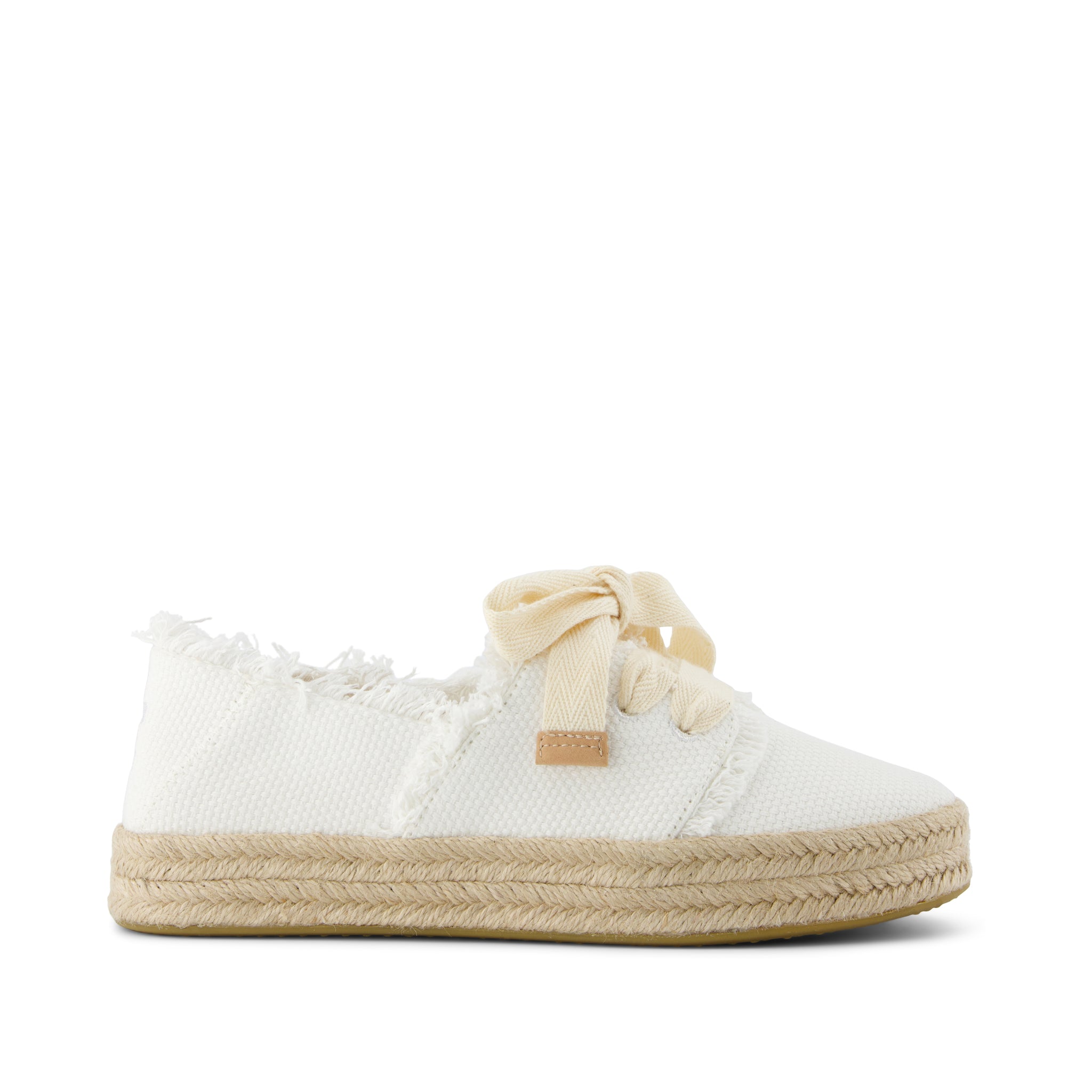 Carolina Lace-Up Espadrille White Beachside Woven