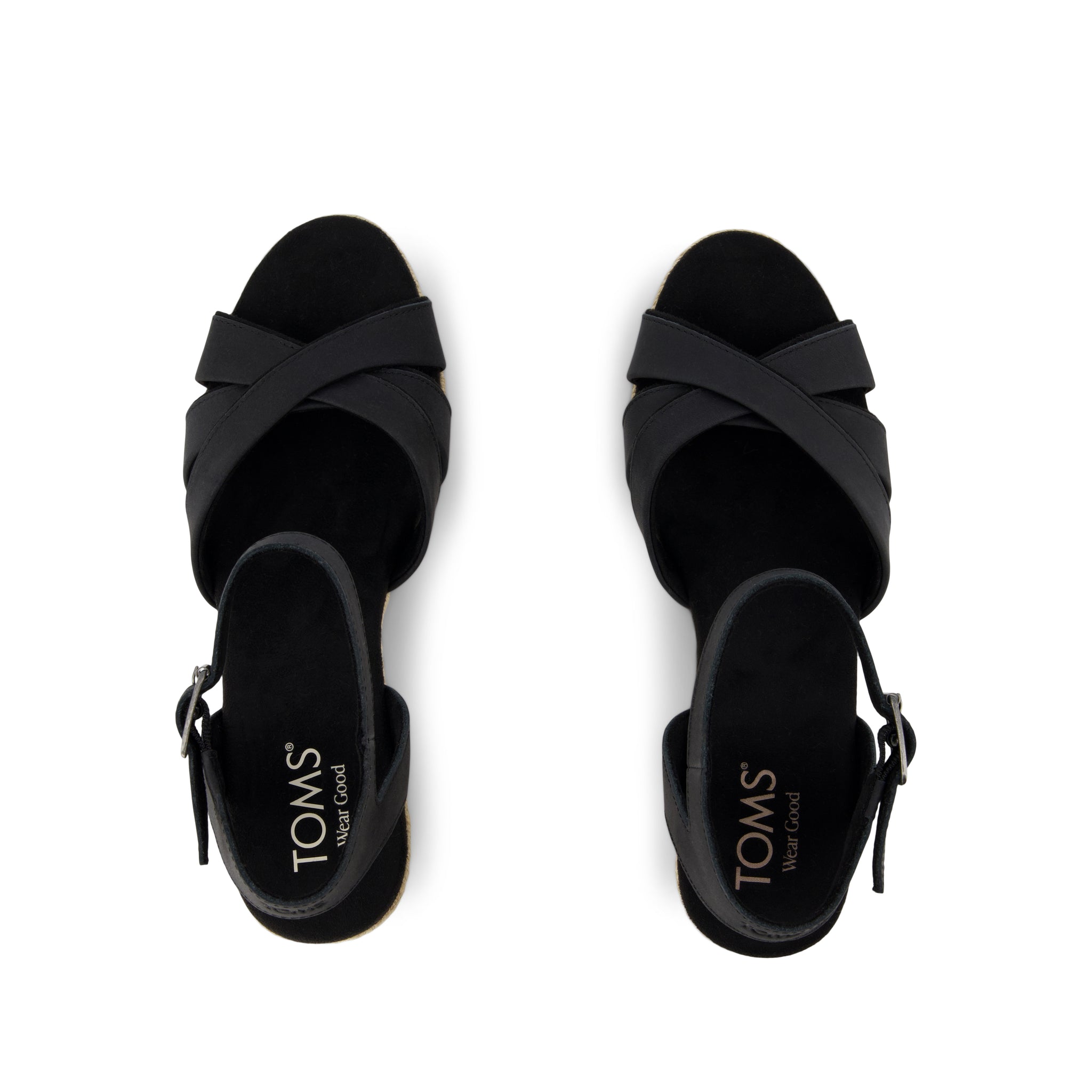 Majorca Rope Strappy Platform Sandal Black Leather - Image 5