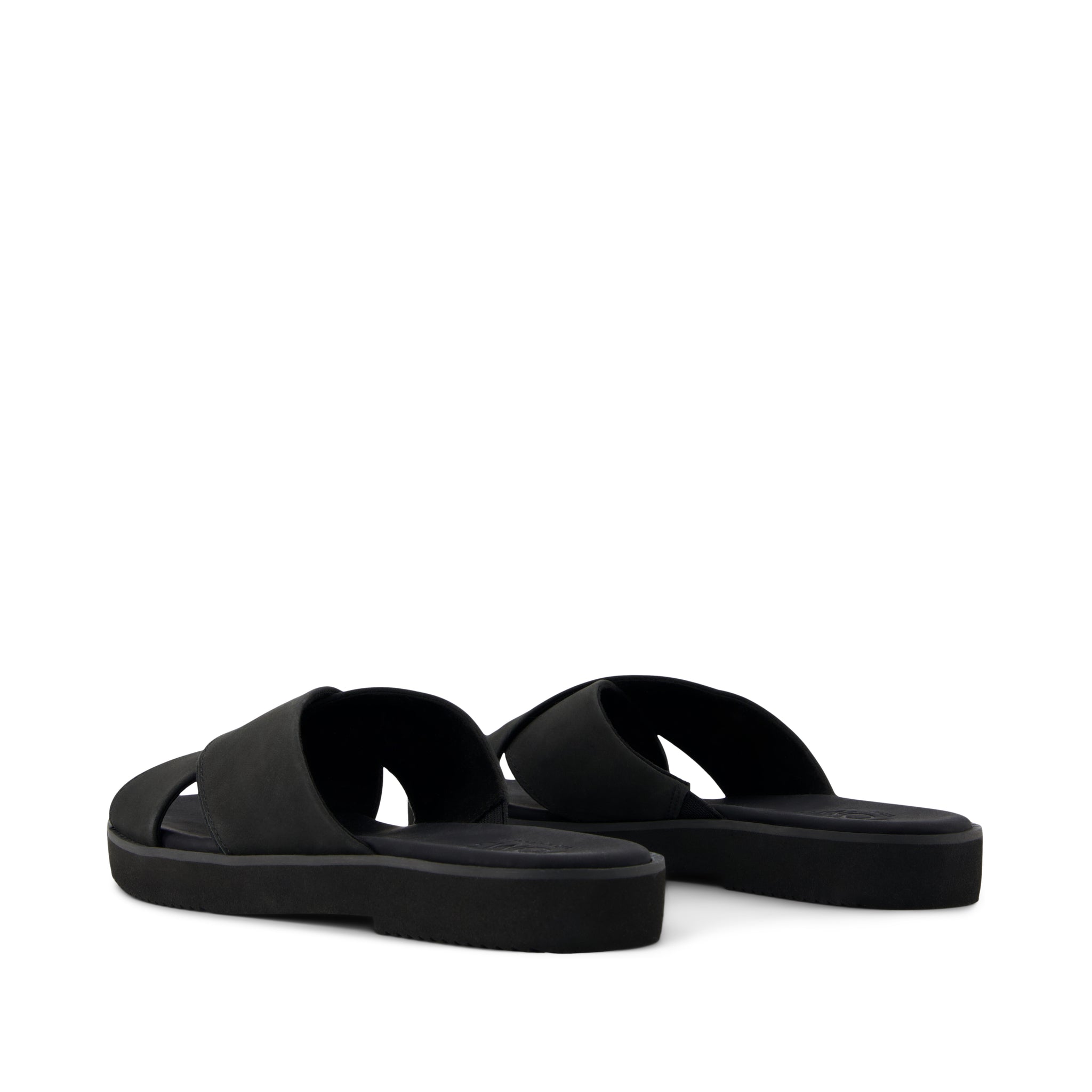Mae Crossover Slide Sandal Black Leather - Image 3