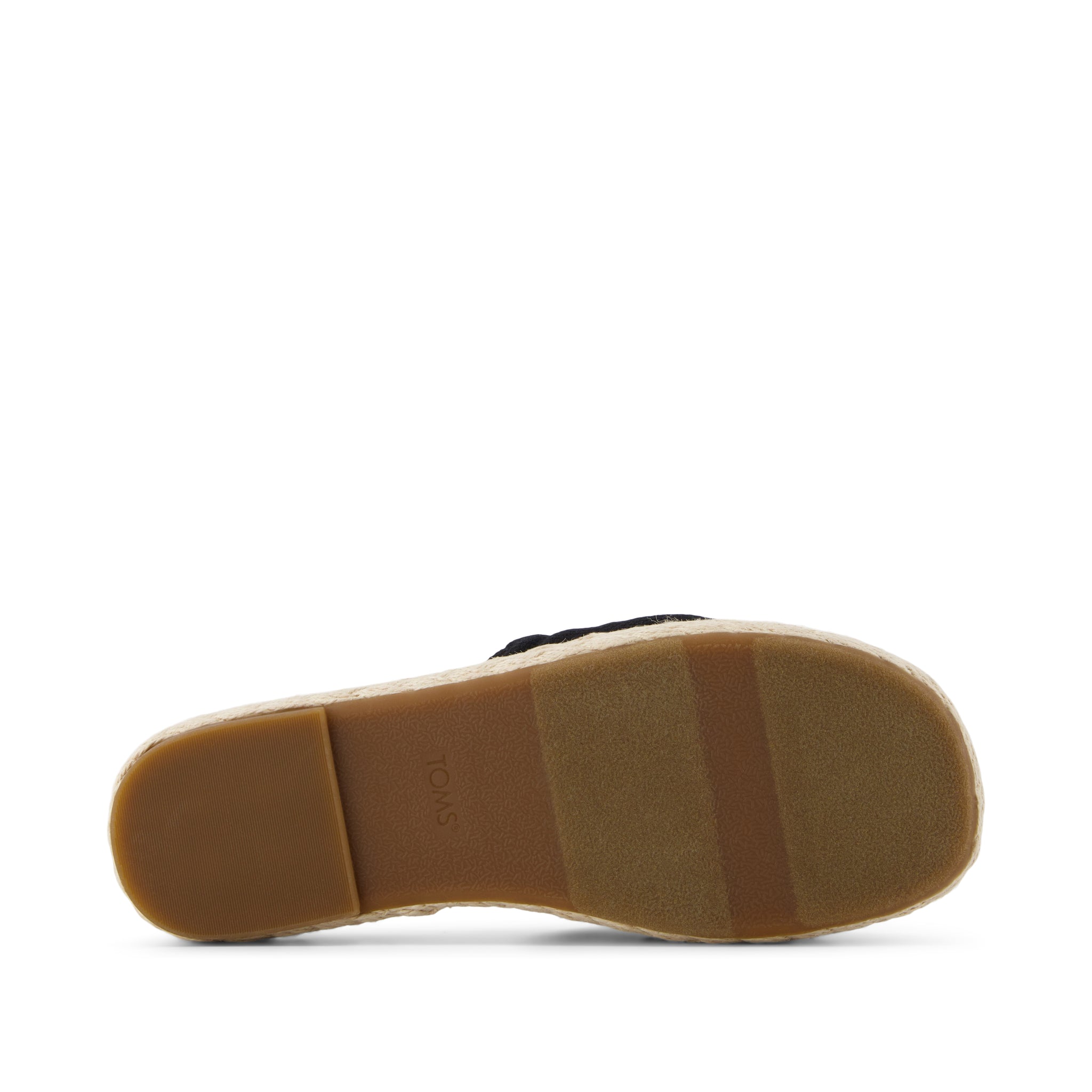 Abby Slide Flatform Espadrille Sandal Black Beachside Woven - Image 5