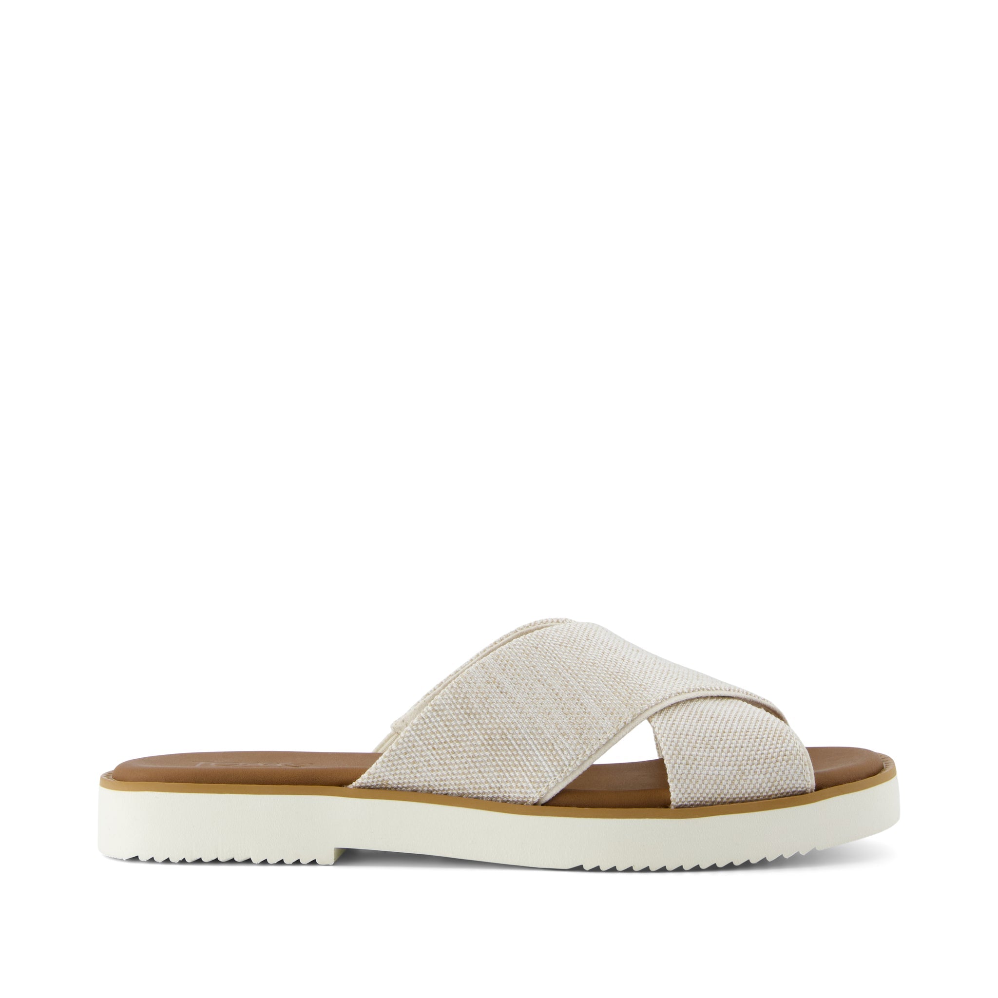 Mae Crossover Slide Sandal Natural Yarn Dye