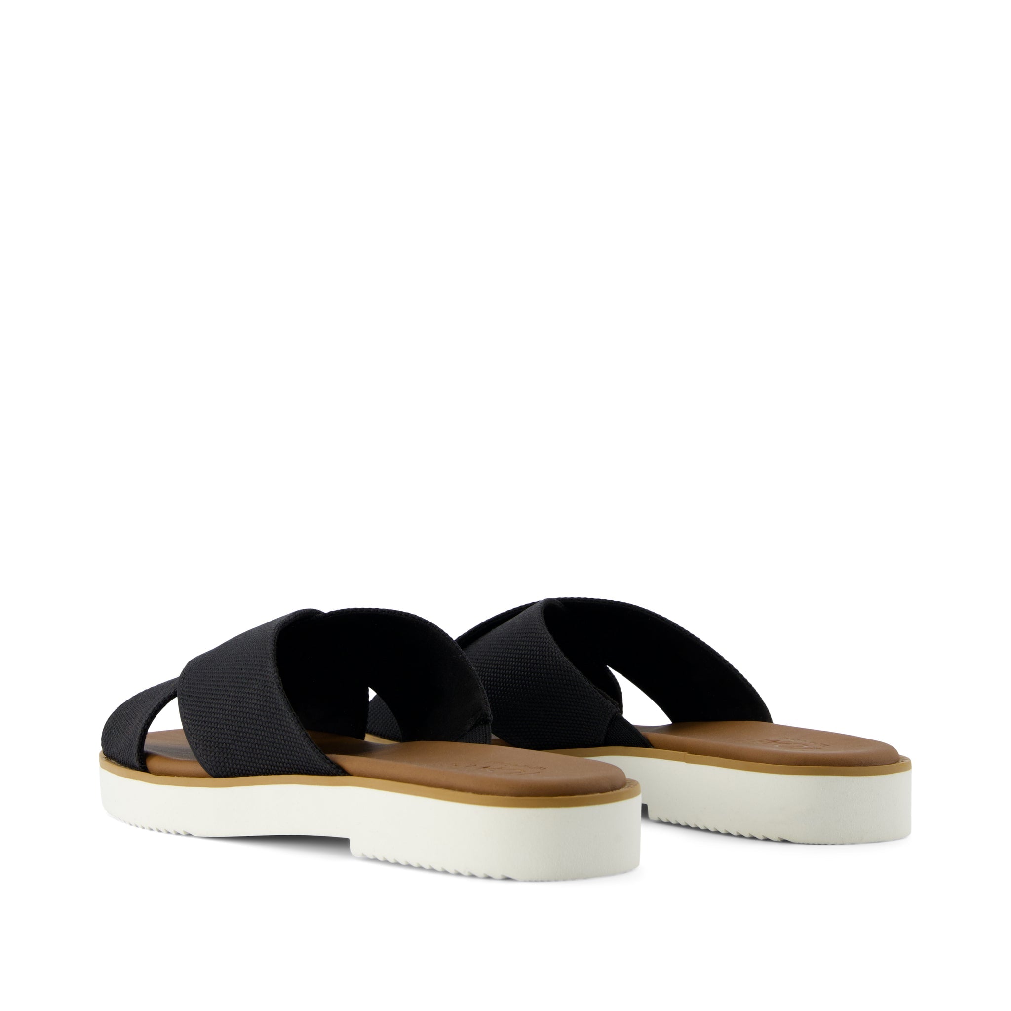 Mae Crossover Slide Sandal Black Heavy Canvas - Image 4