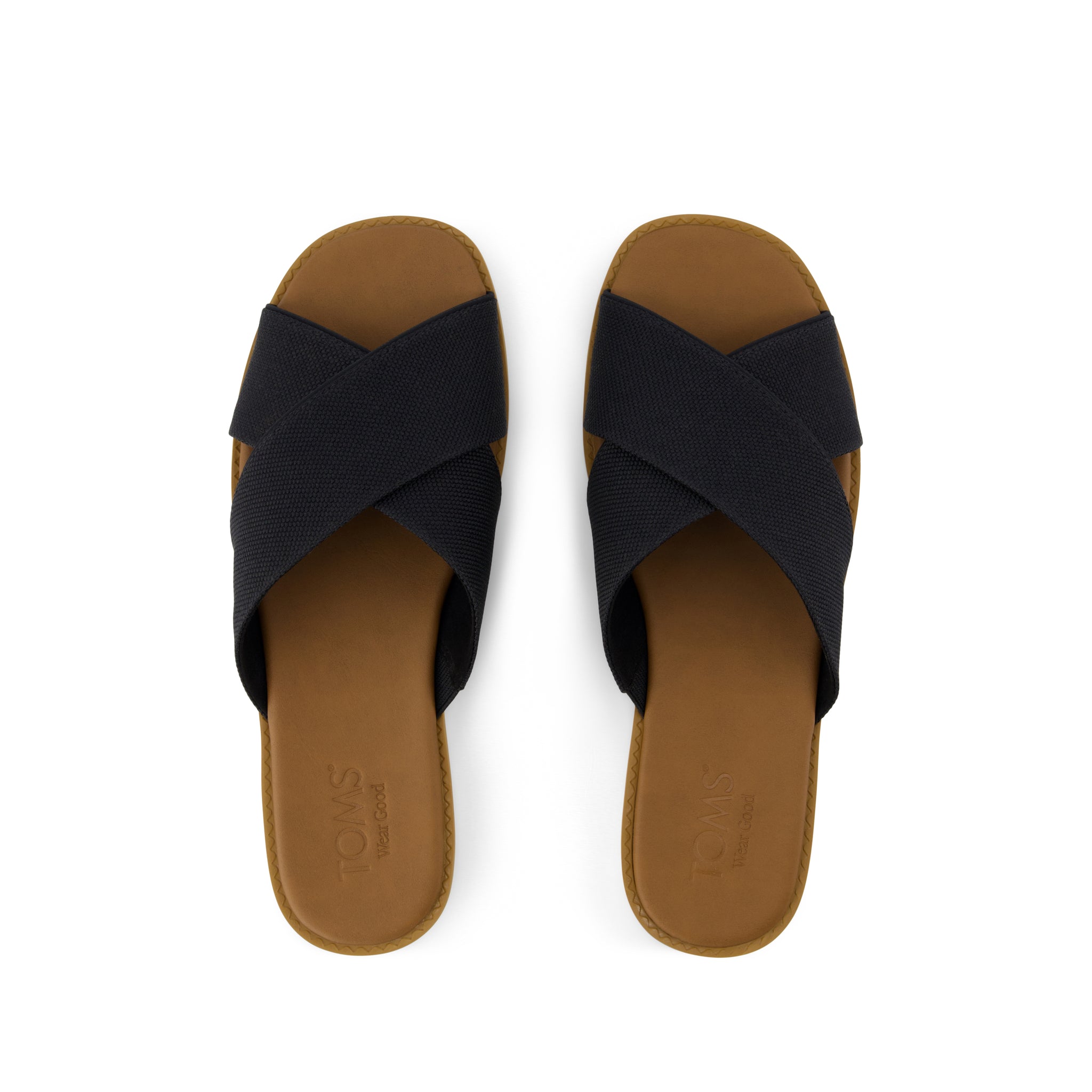 Mae Crossover Slide Sandal Black Heavy Canvas - Image 6