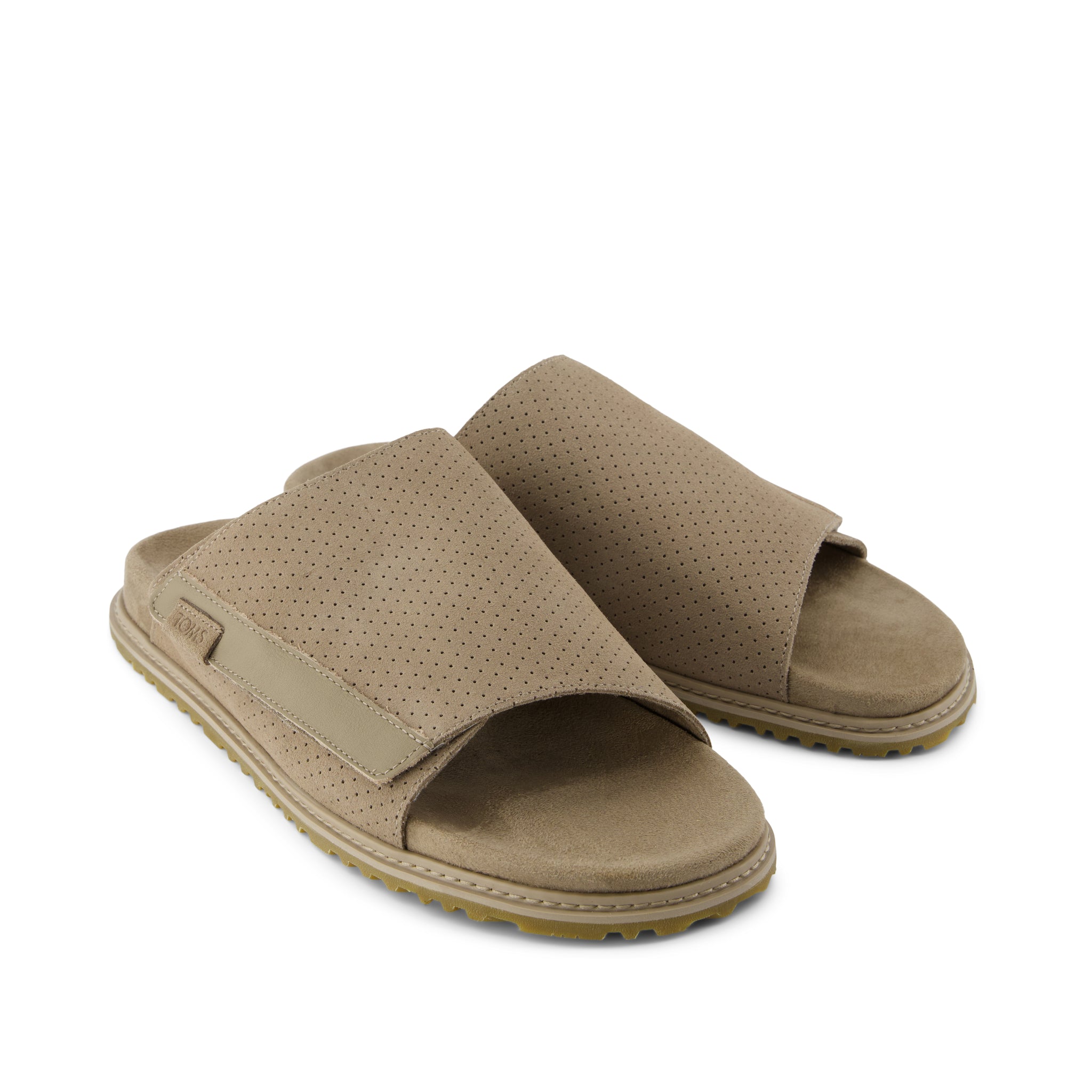 Danilo Slide Sandal Dune Perforated Suede - Image 3