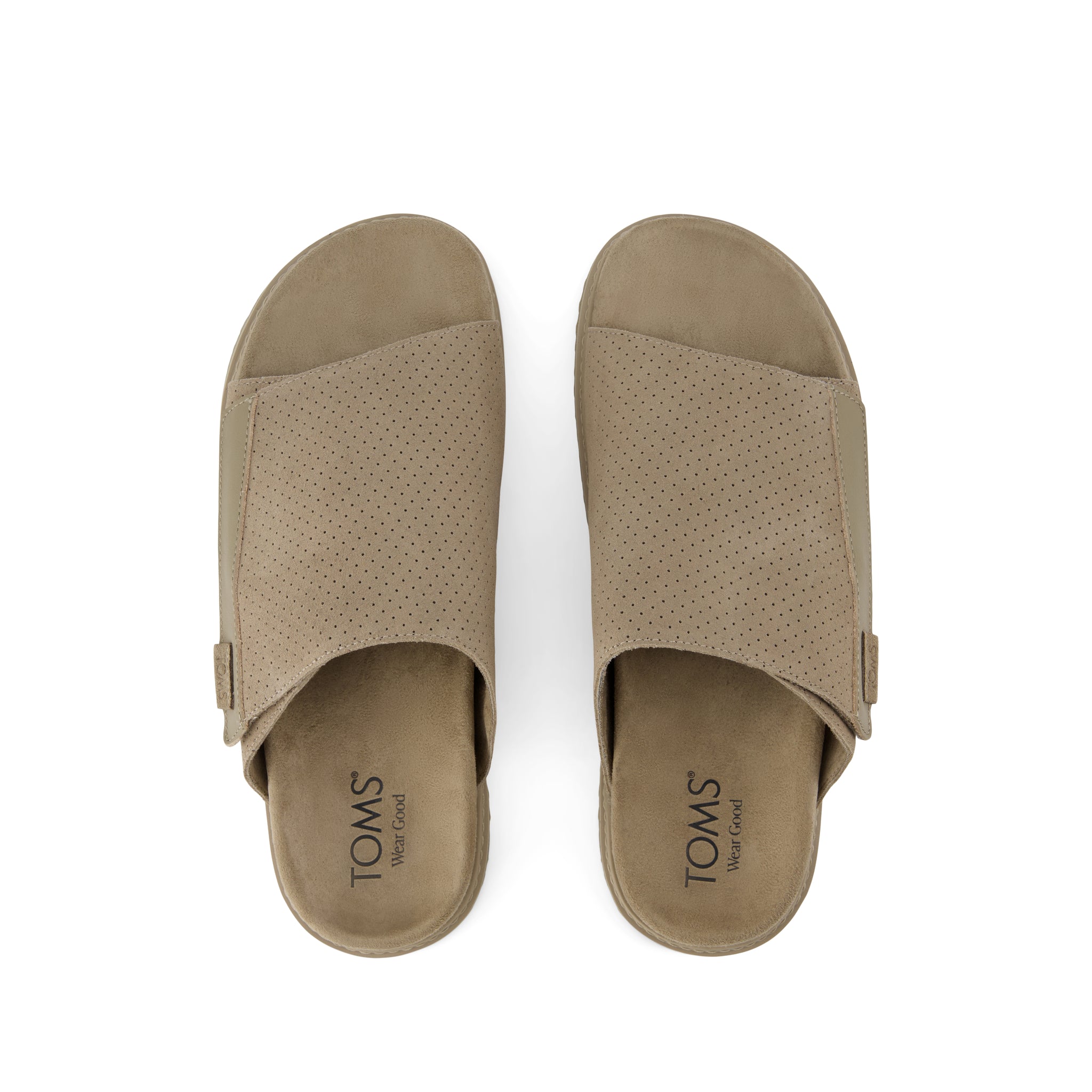 Danilo Slide Sandal Dune Perforated Suede - Image 6