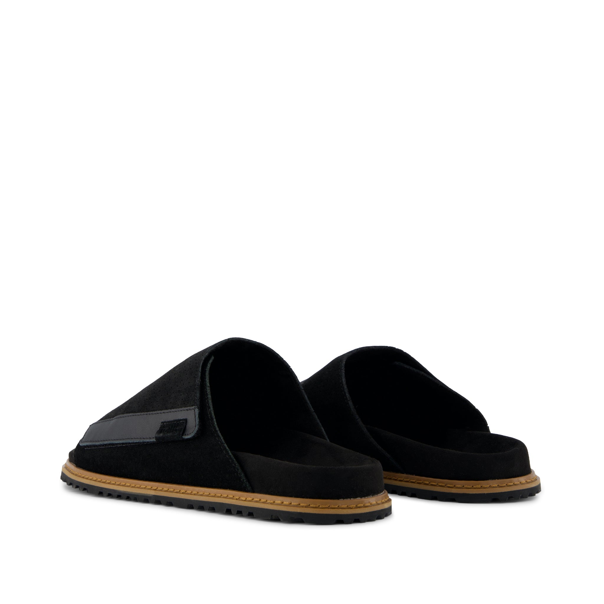 Danilo Slide Sandal Black Perforated Suede - Image 3