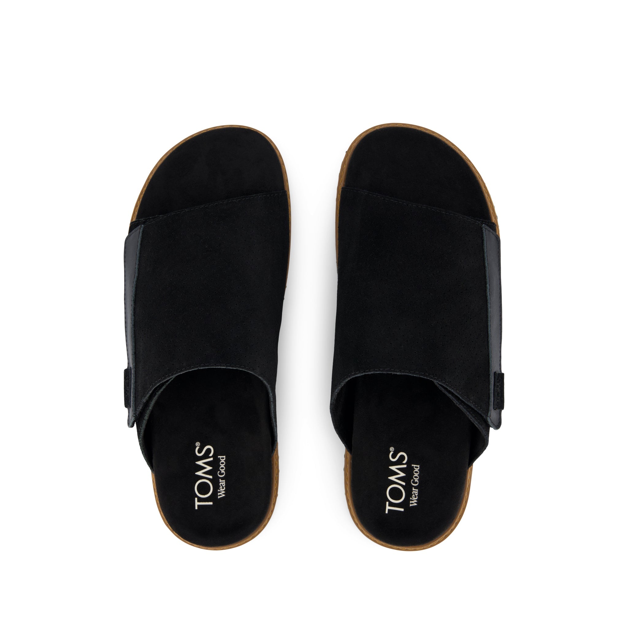 Danilo Slide Sandal Black Perforated Suede - Image 5