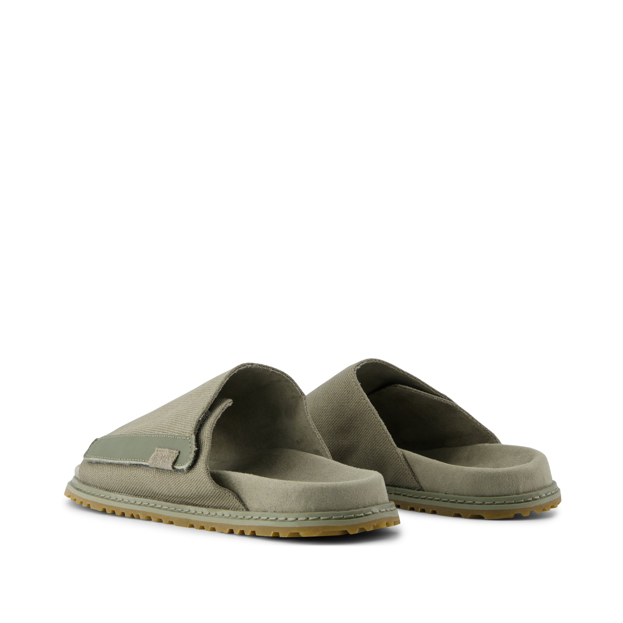 Danilo Slide Sandal Vetiver Grey Heavy Canvas - Image 3