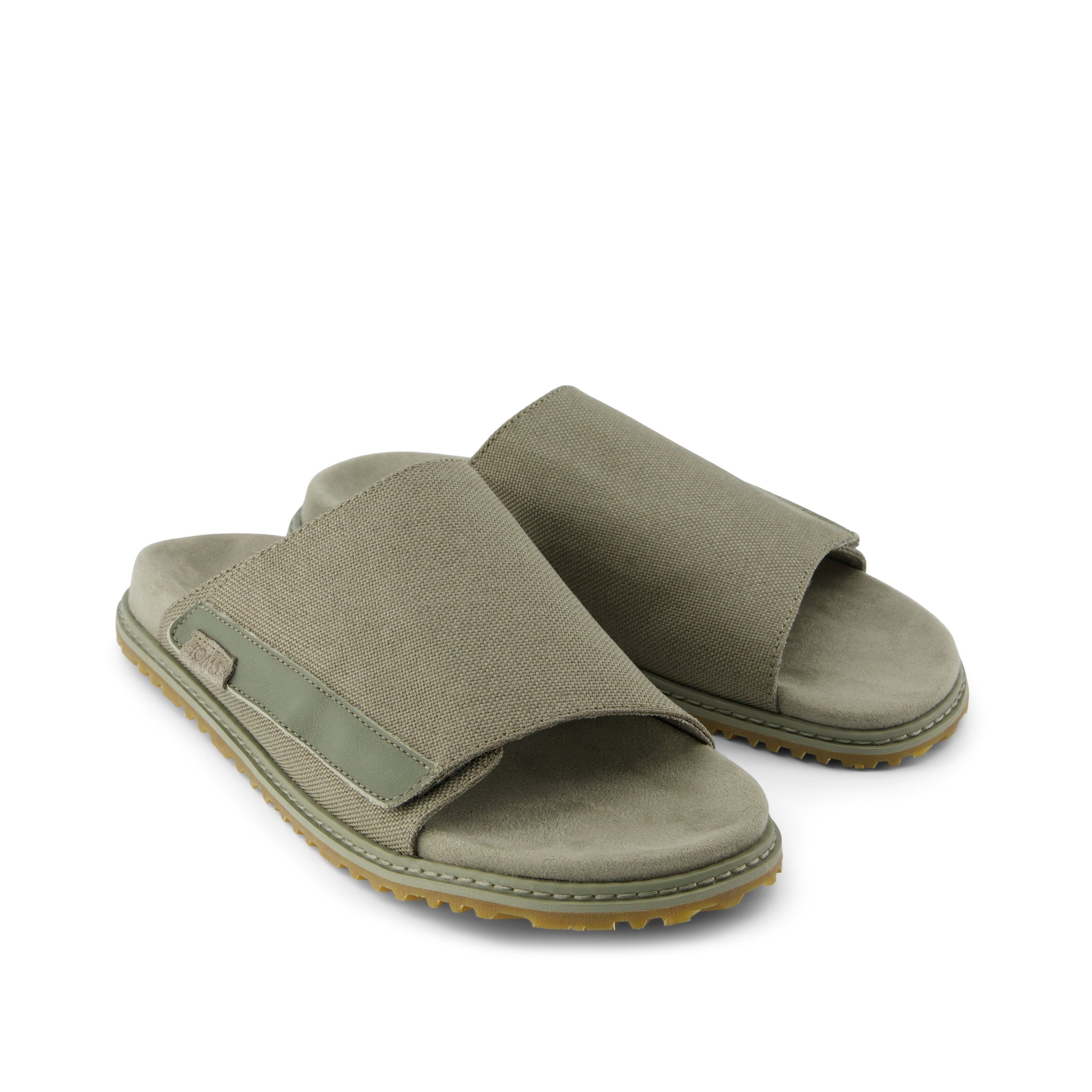 Danilo Slide Sandal Vetiver Grey Heavy Canvas - Image 2