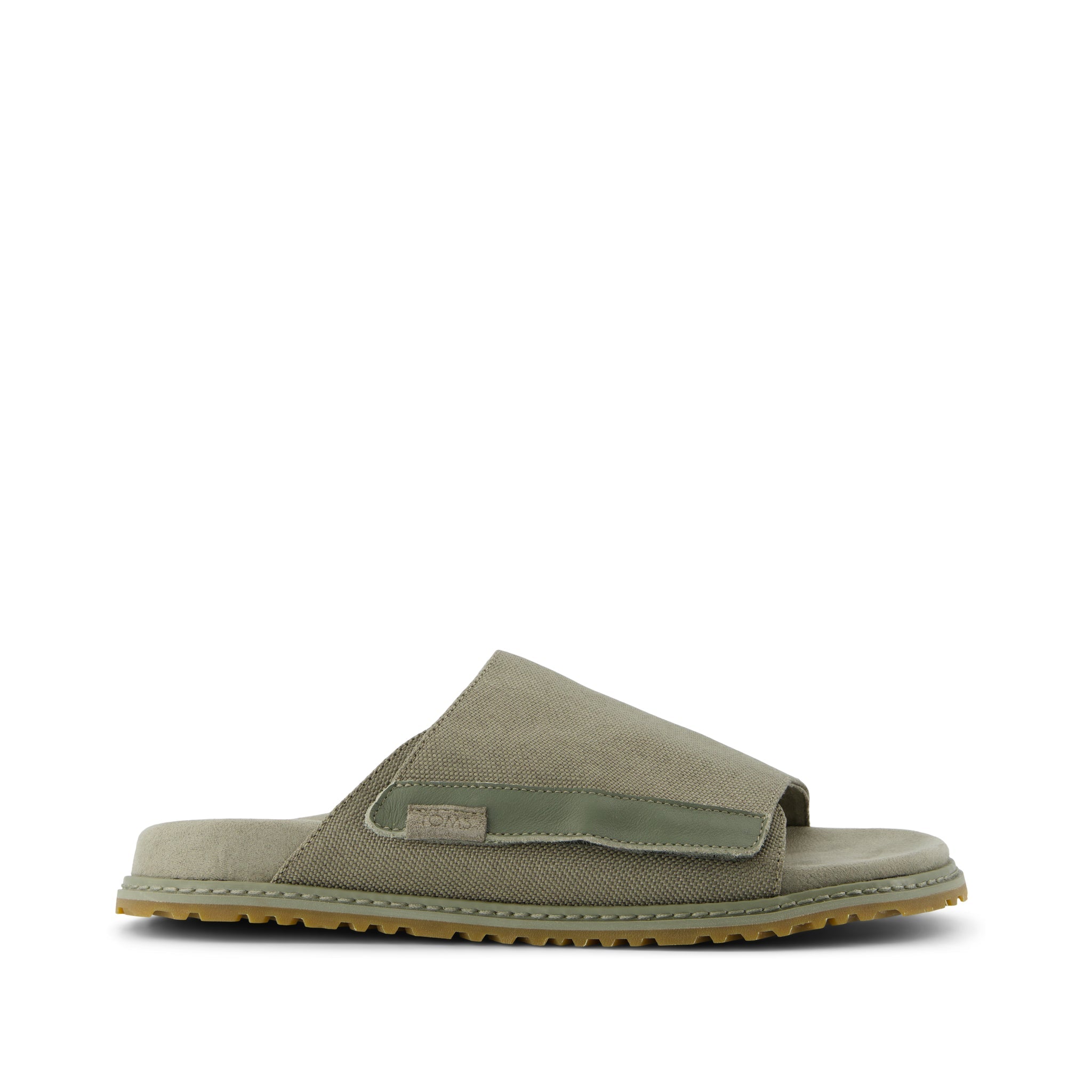 Danilo Slide Sandal Vetiver Grey Heavy Canvas