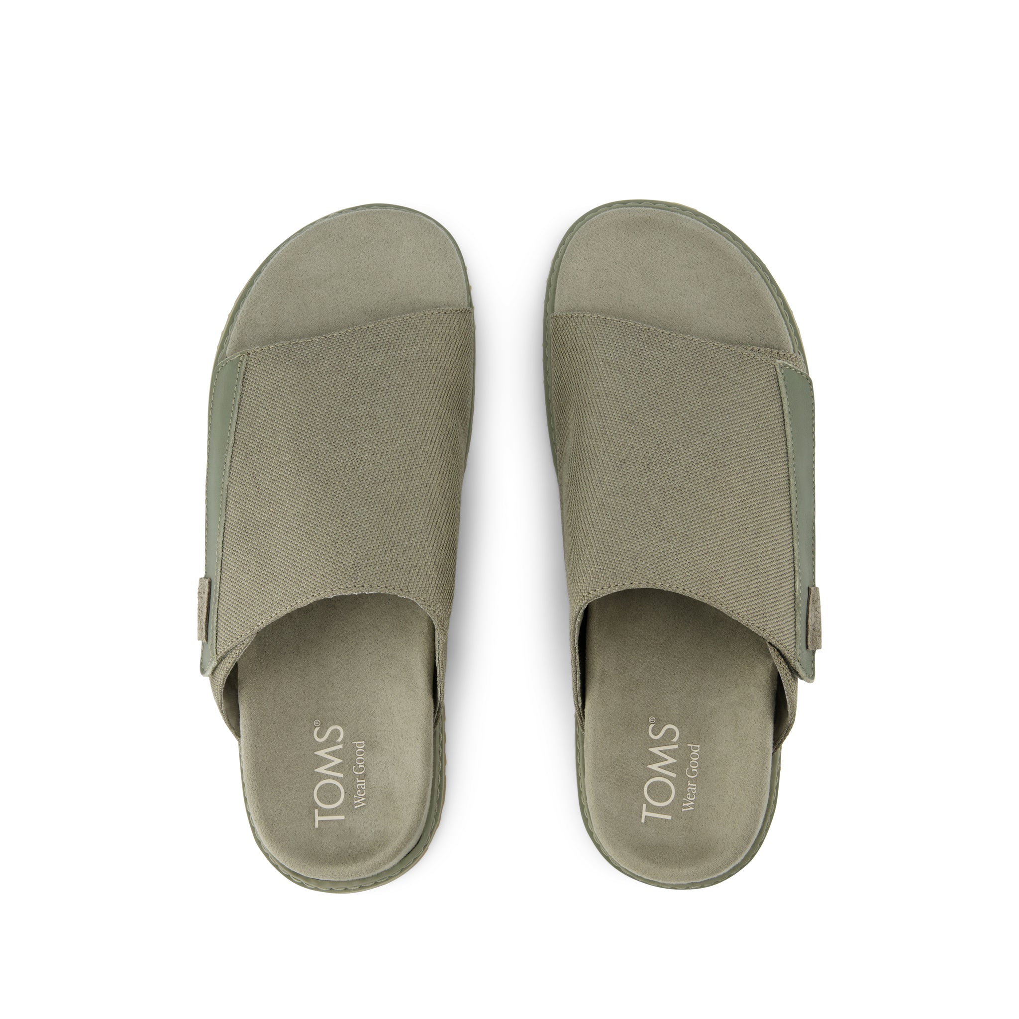 Danilo Slide Sandal Vetiver Grey Heavy Canvas - Image 5